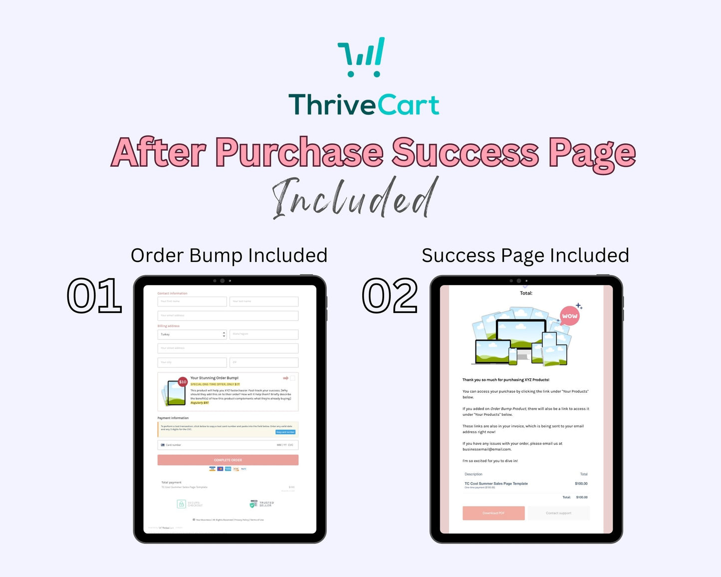 Cool Summer Sales Page Template in ThriveCart