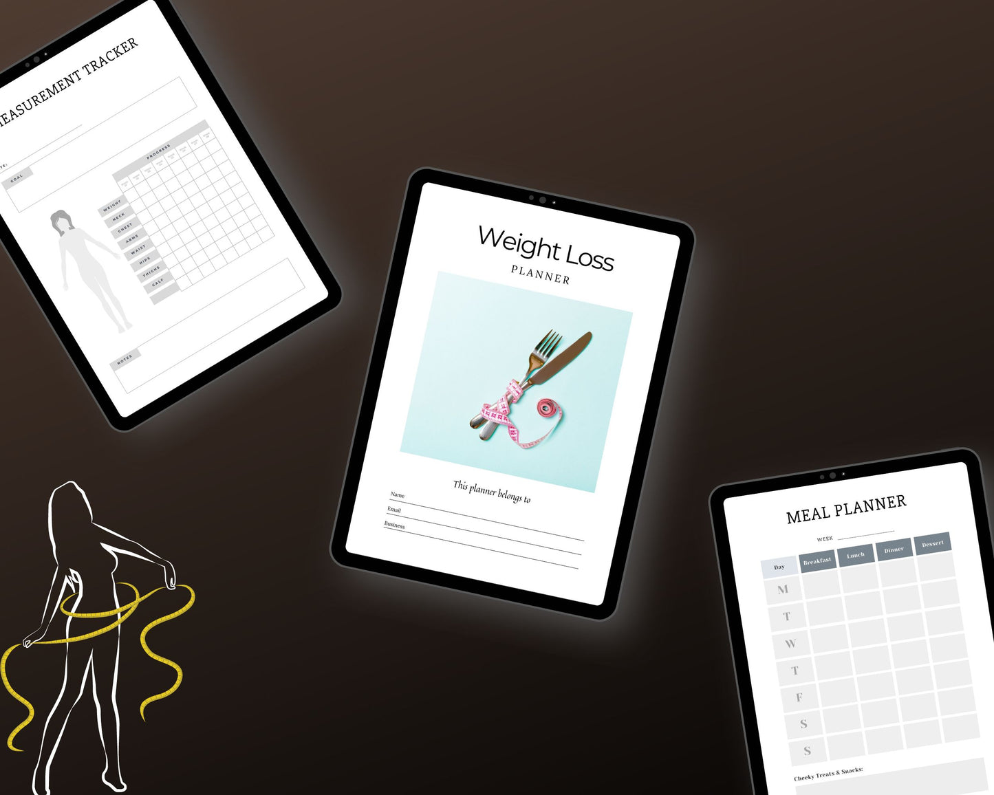 Editable Weight Loss Planner in Canva | Commercial Use