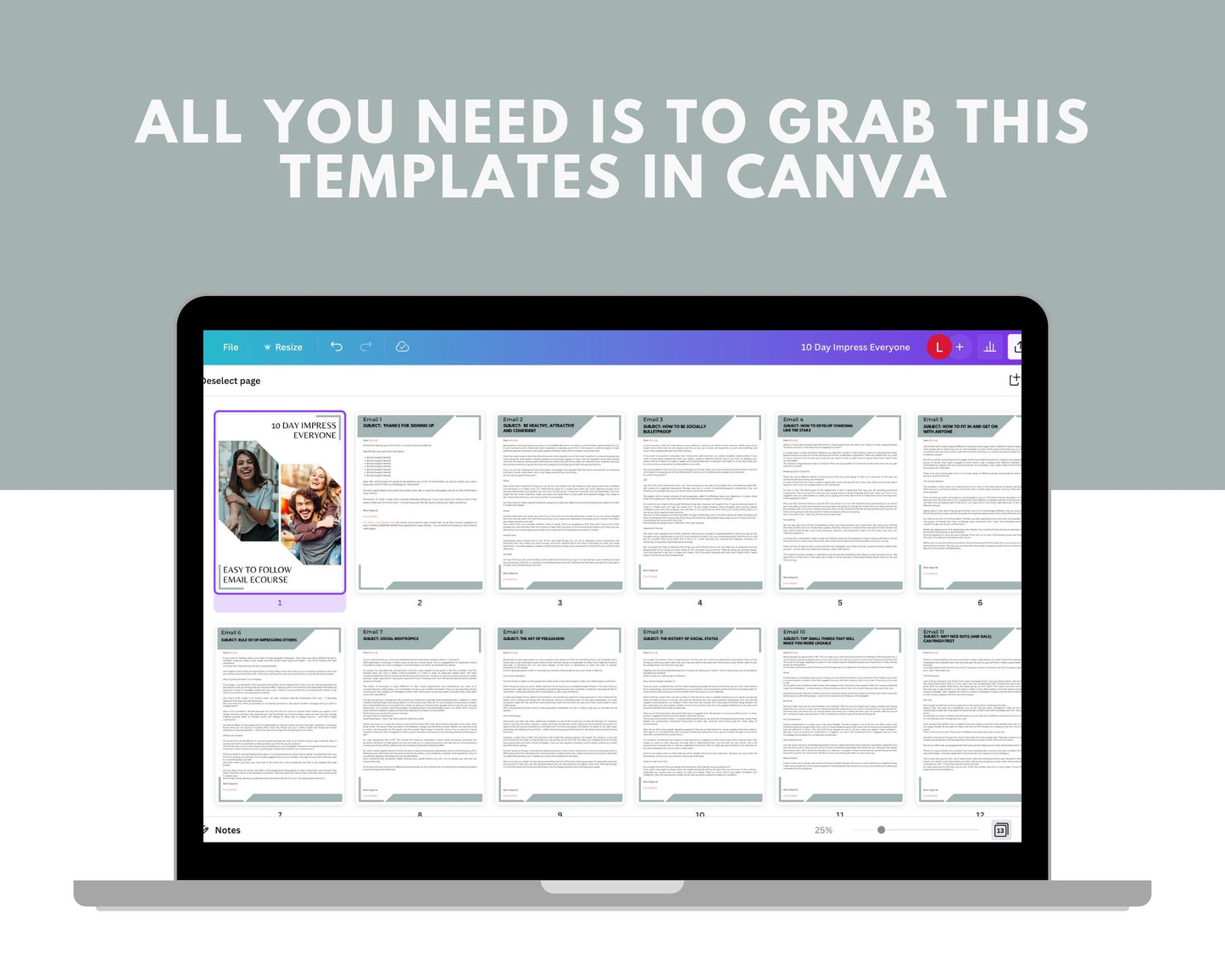 10-Day Impress Everyone Emails | Rebrandable Done-for-You eCourse