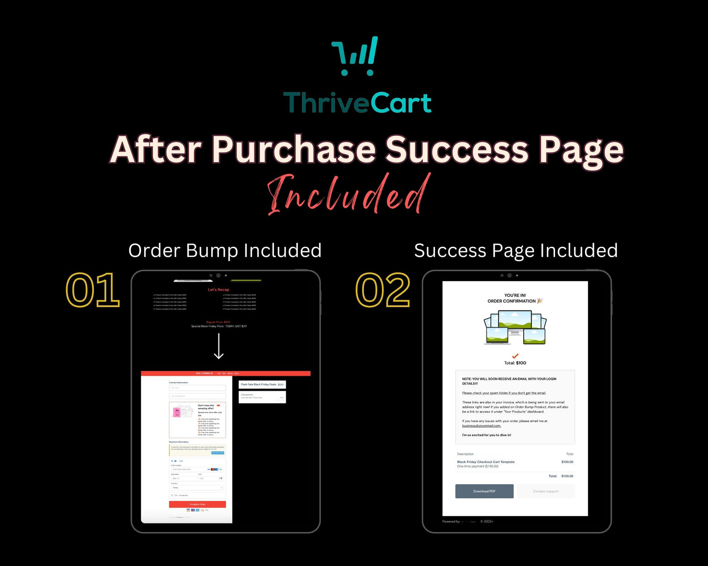 Animated Black Friday Sales Page Template in ThriveCart