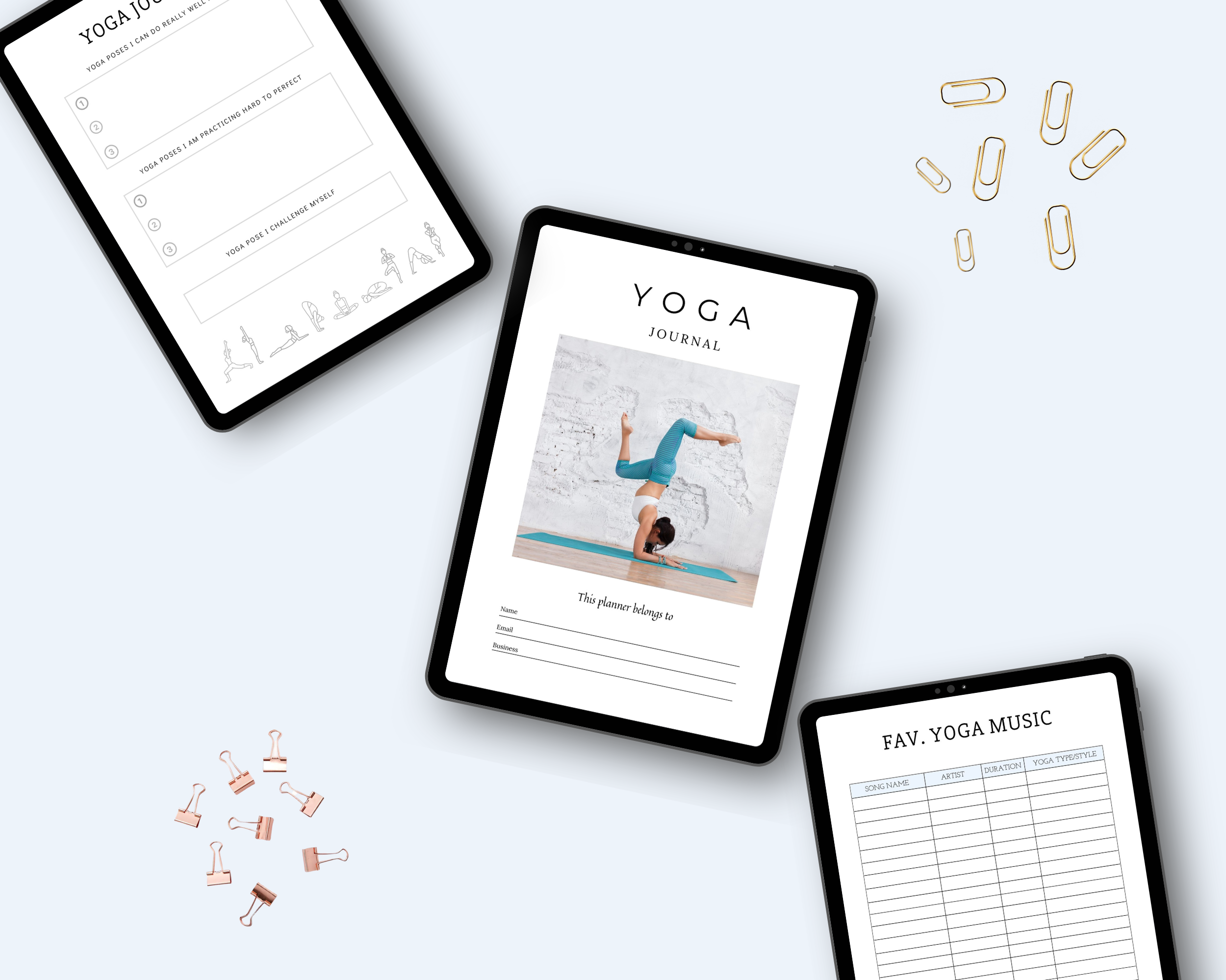 Editable Yoga Journal in Canva | Commercial Use