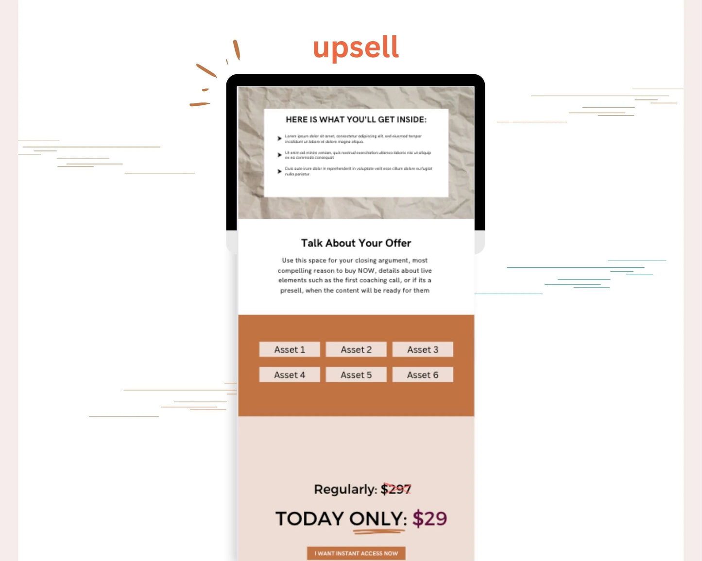 Boho Membership 2-Step Tripwire Sales Funnel in Canva
