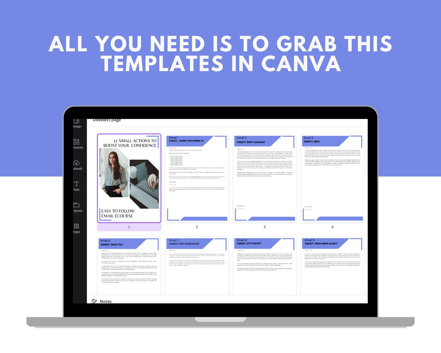Editable 11 Small Actions To Boost Your Confidence Emails  | Newsletter Template