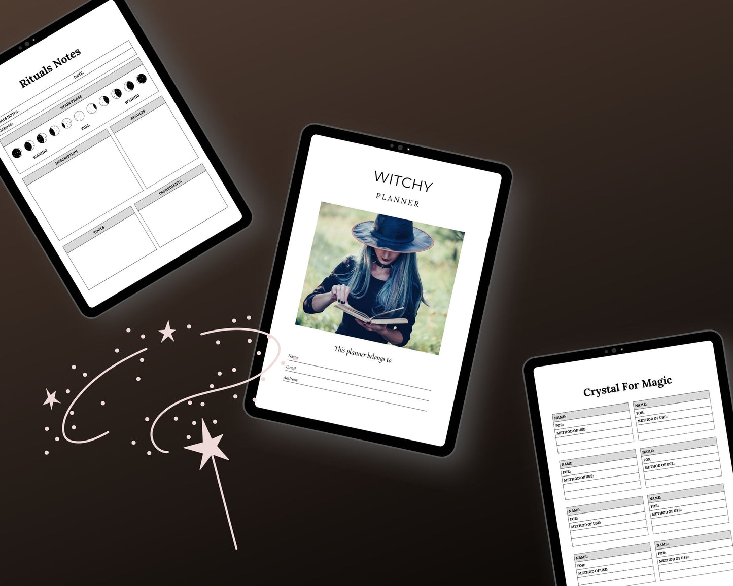 Editable Witchy Planner in Canva | Commercial Use
