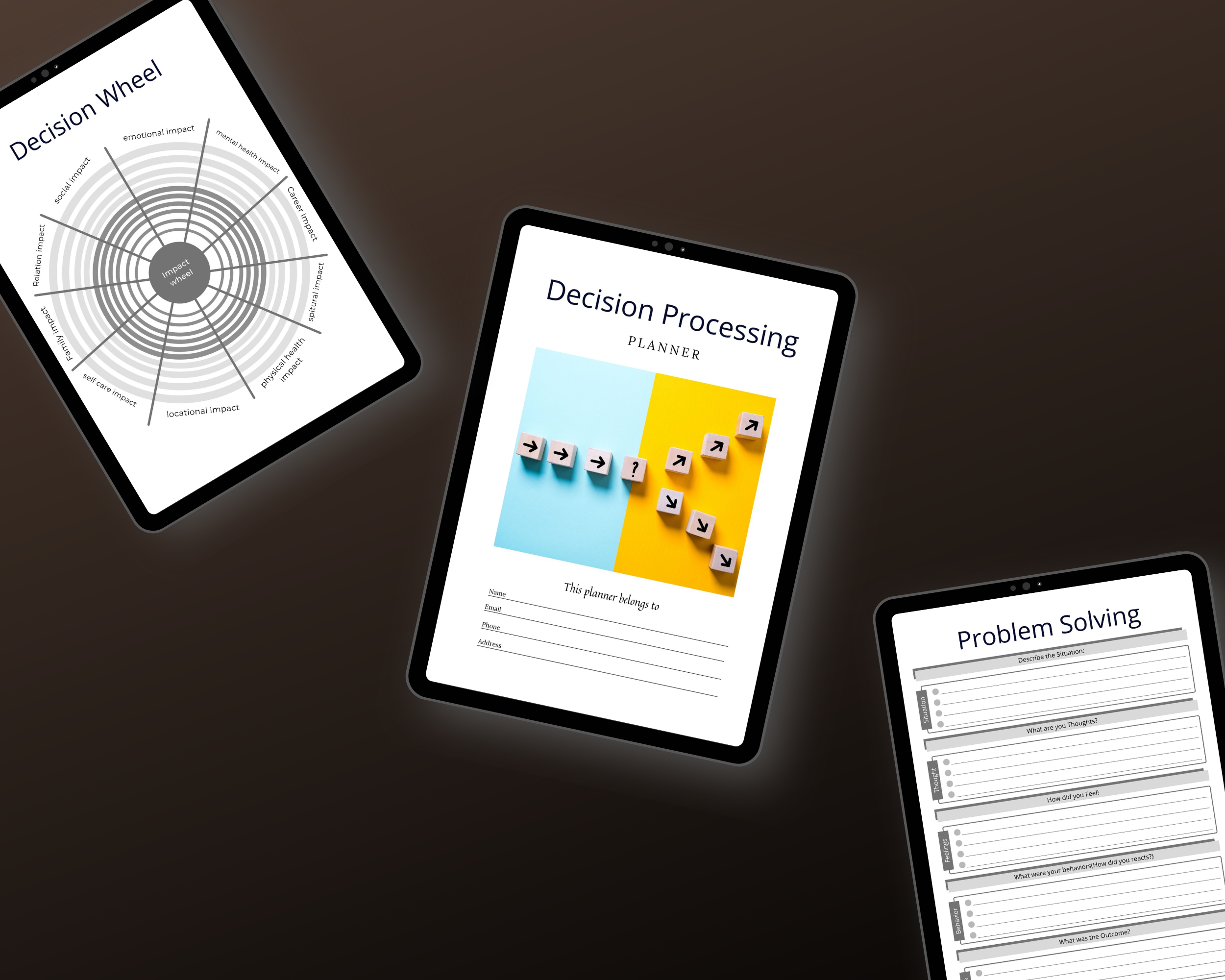 Editable Decision Processing Planner Template in Canva | Canva Template Pack | Commercial Use