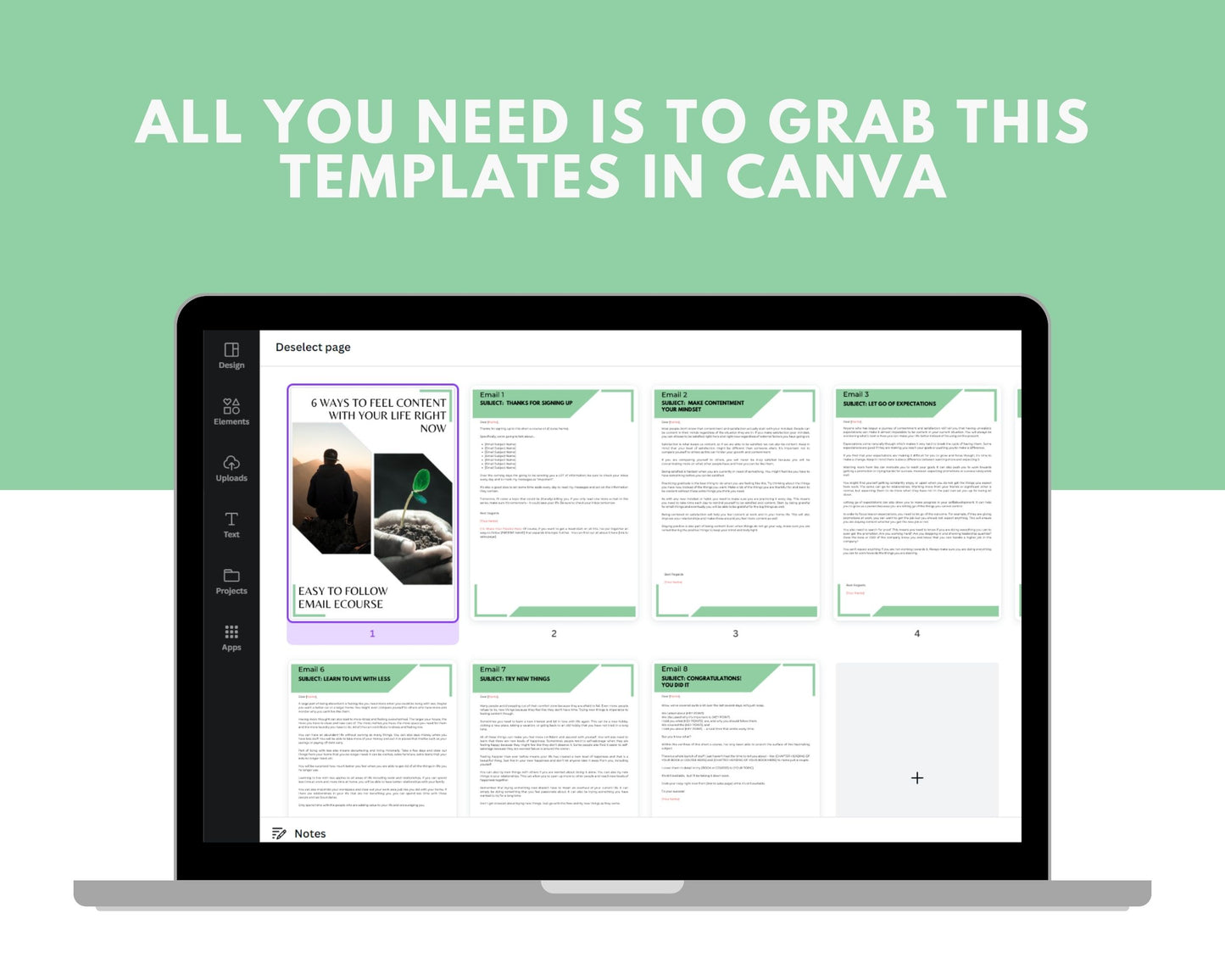 Editable 6 Ways to Feel Content with Your Life right now Emails  | Newsletter Template