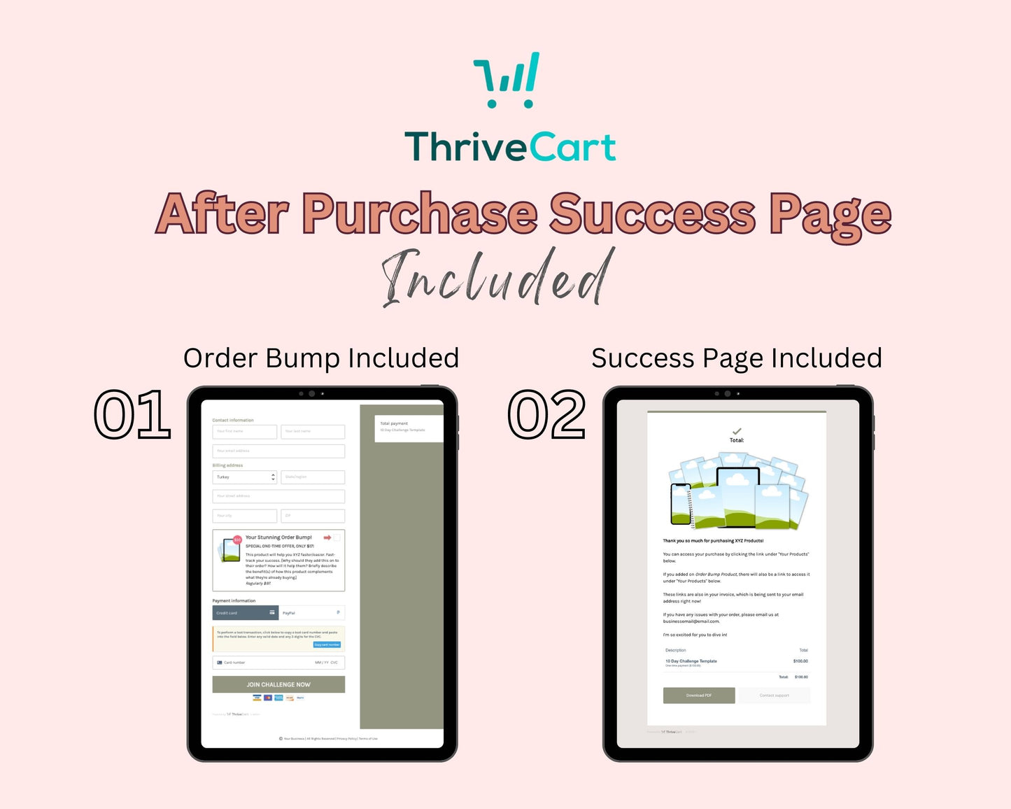 10-Day Challenge Sales Page Template in ThriveCart