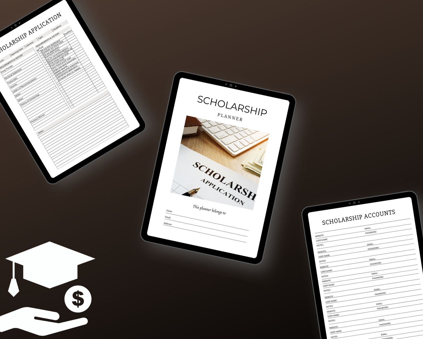 Editable Scholarship Planner in Canva | Commercial Use