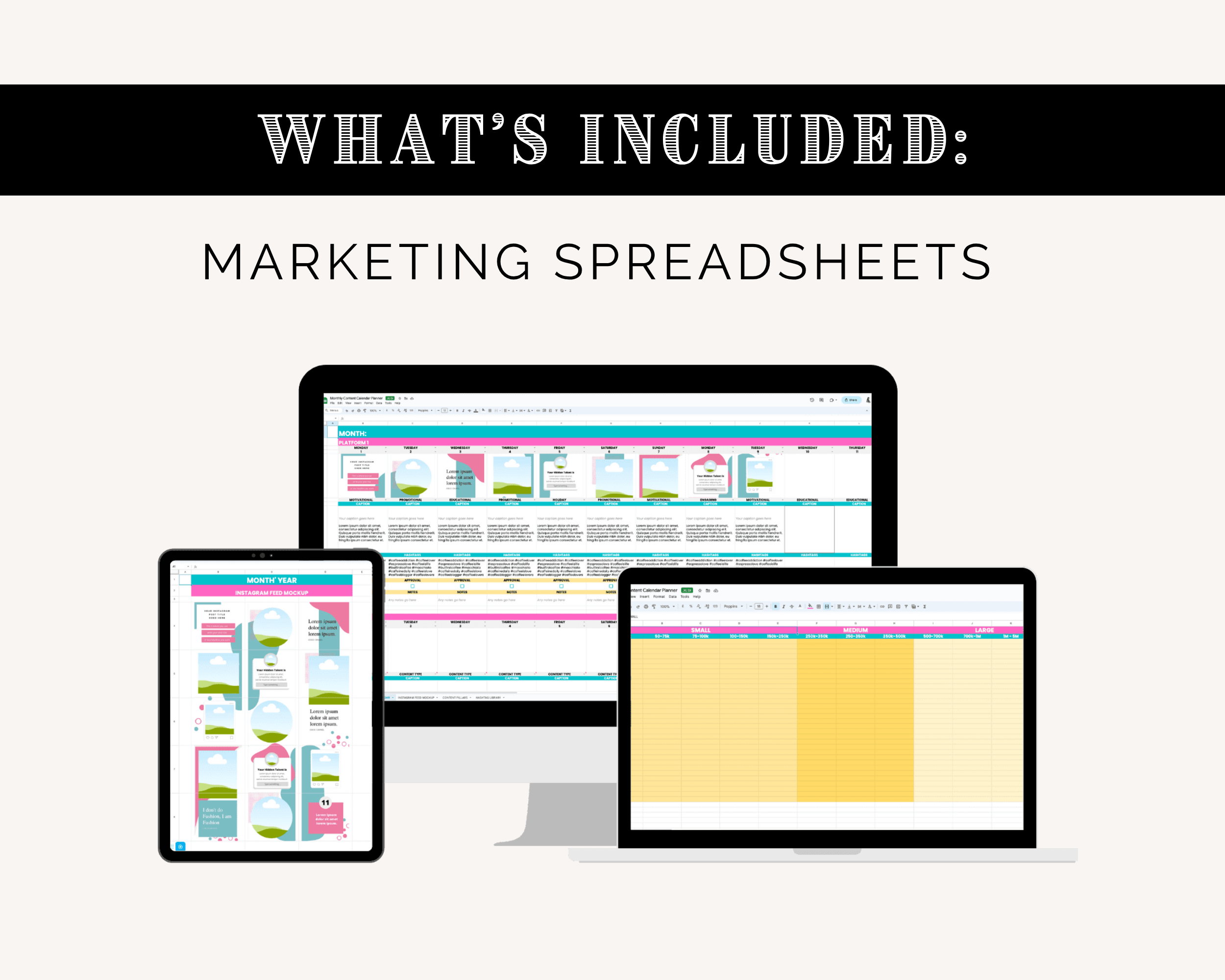 The CEO Business Spreadsheets | Marketing Spreadsheets | Productivity Spreadsheets