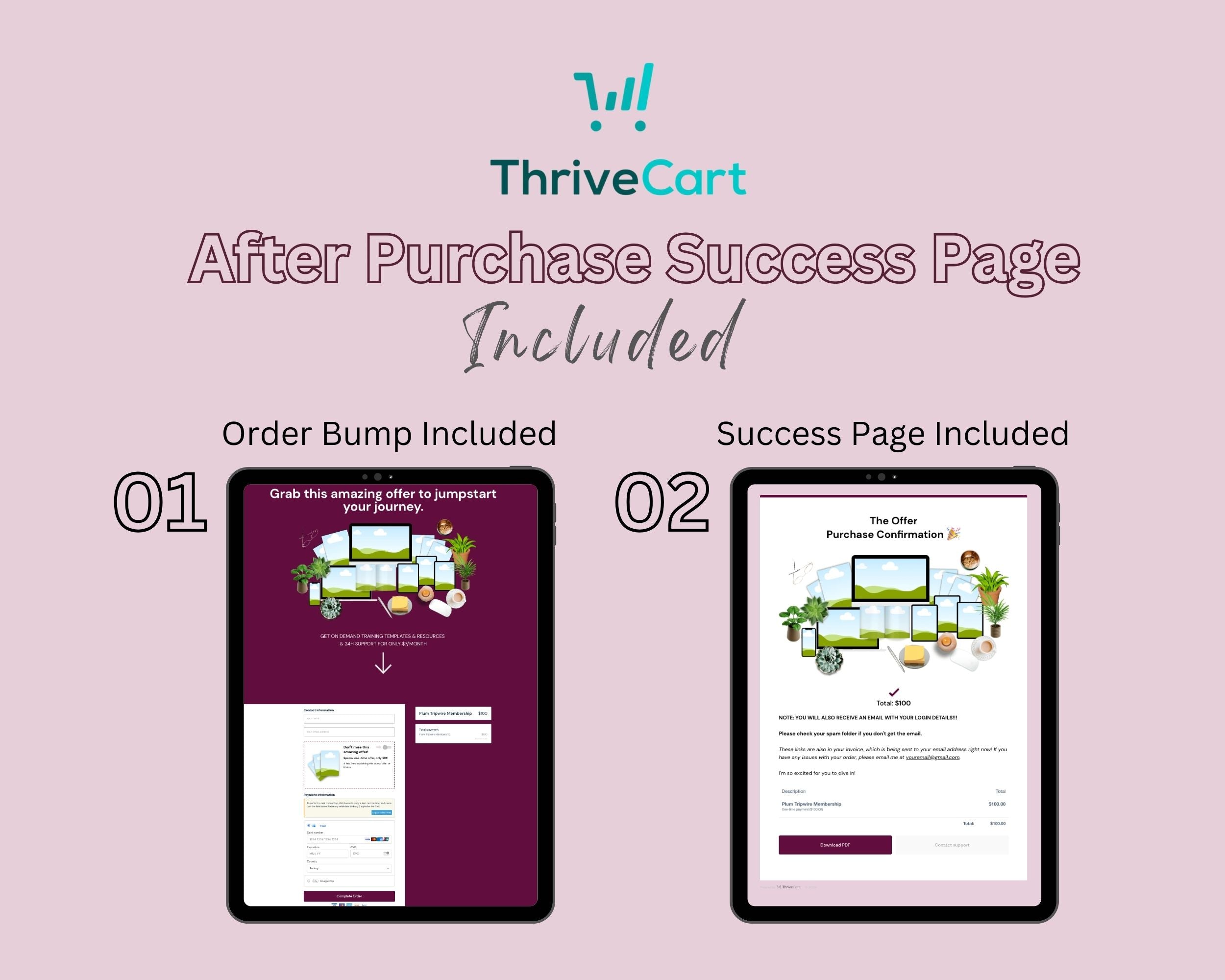 Tripwire Membership Sales Page Template in ThriveCart