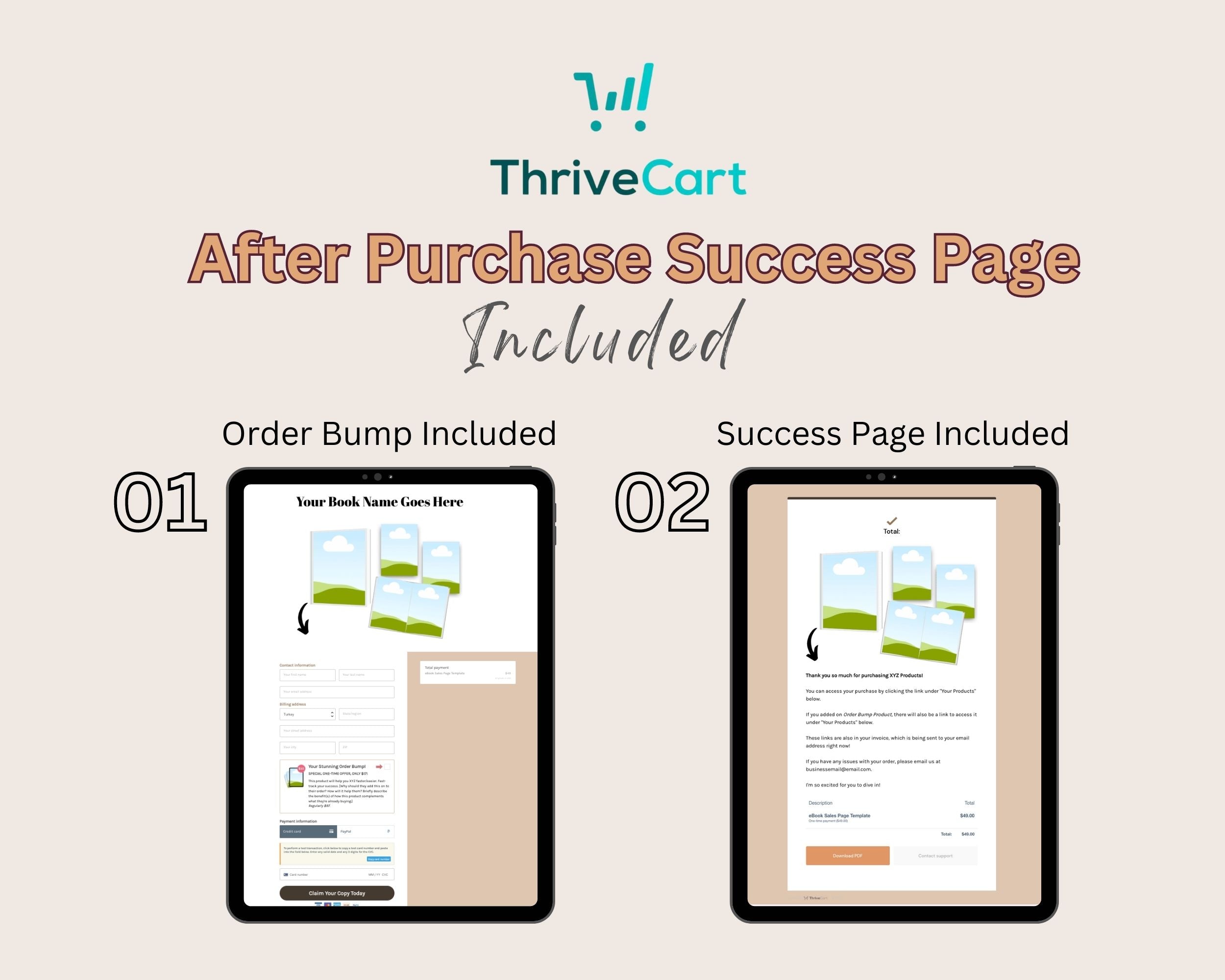 Ebook Sales Page Template in ThriveCart