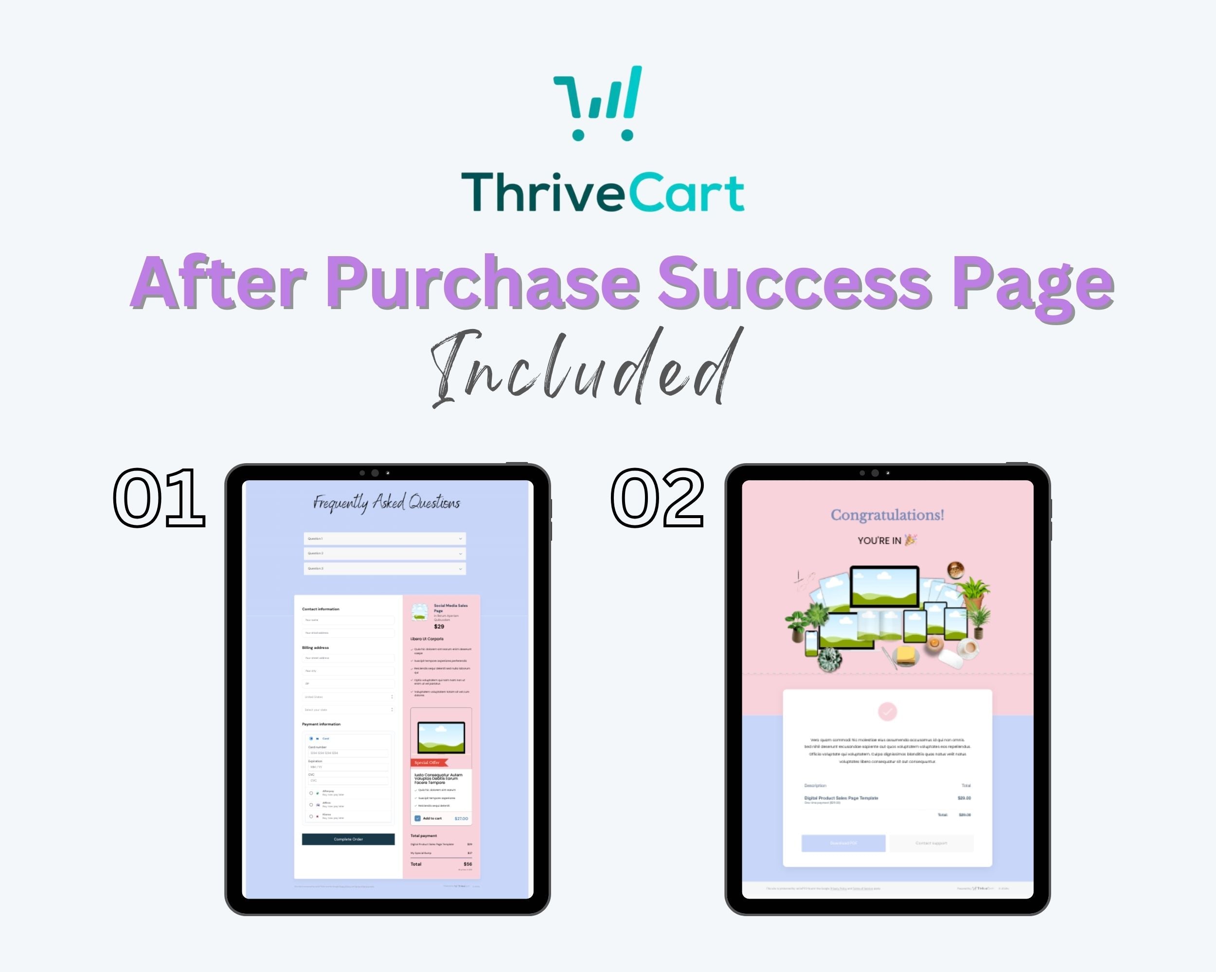 Digital Product Sales Page Template in ThriveCart