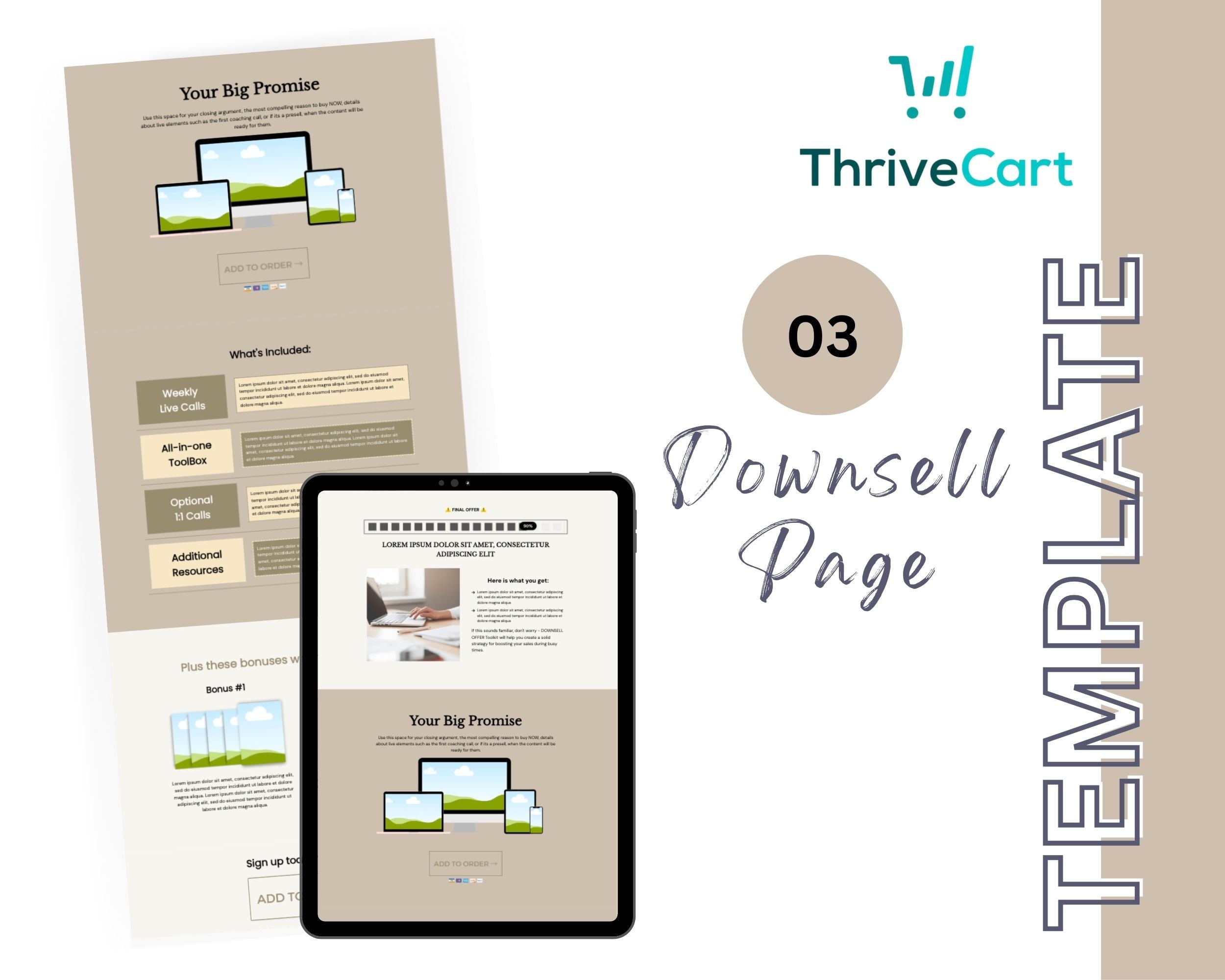 Boho Membership Enhanced ThriveCart 4-Page Sales Funnel