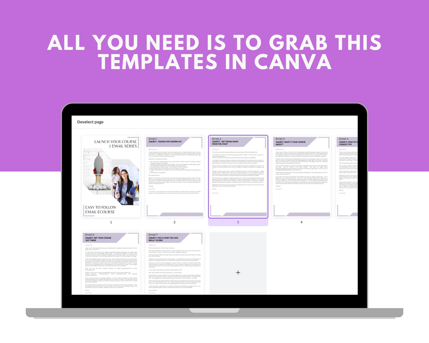 Launch Your Course Emails | Done-for-You eCourse | Rebrandable Newsletter