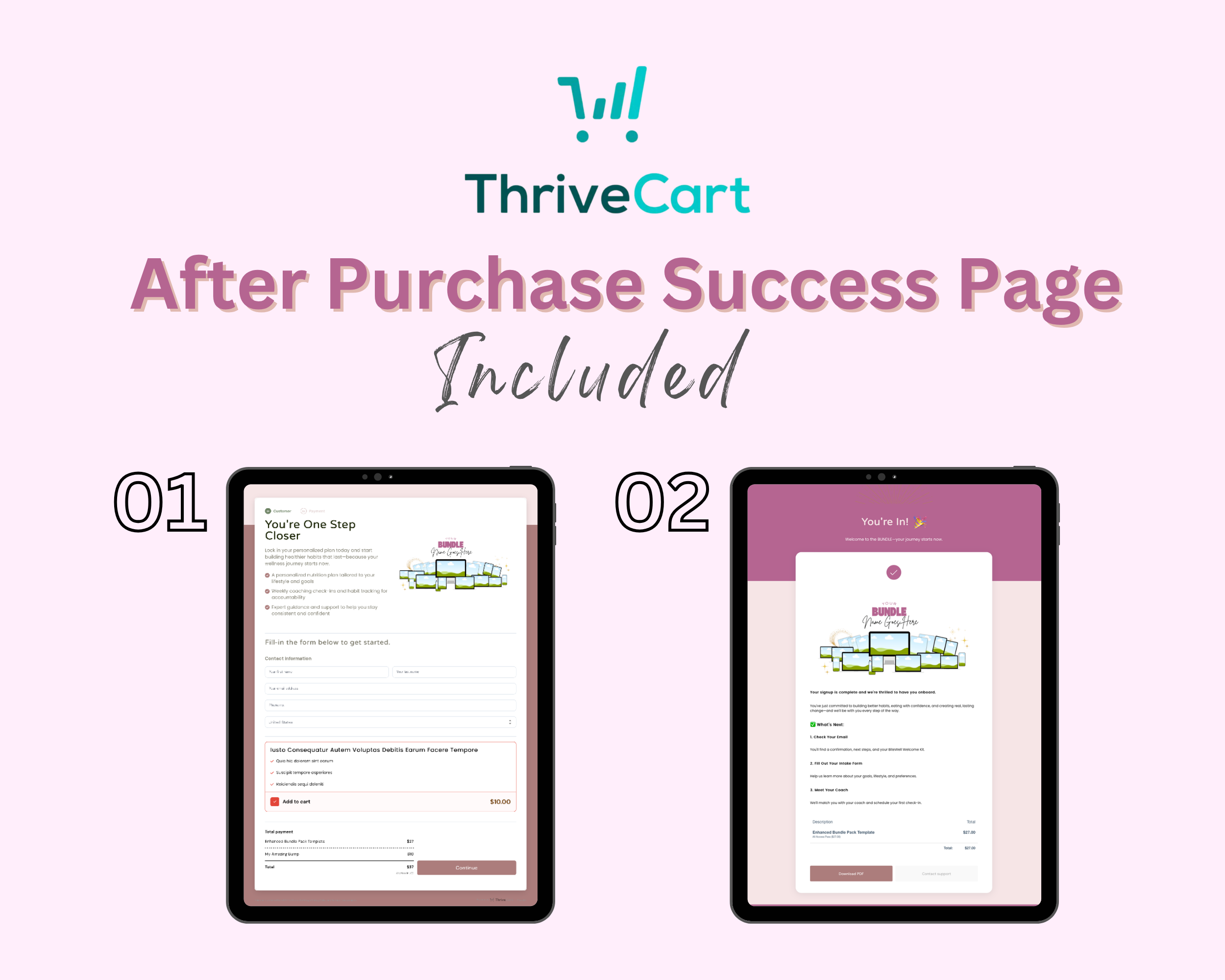 Bundle Host Sales Page Template in ThriveCart