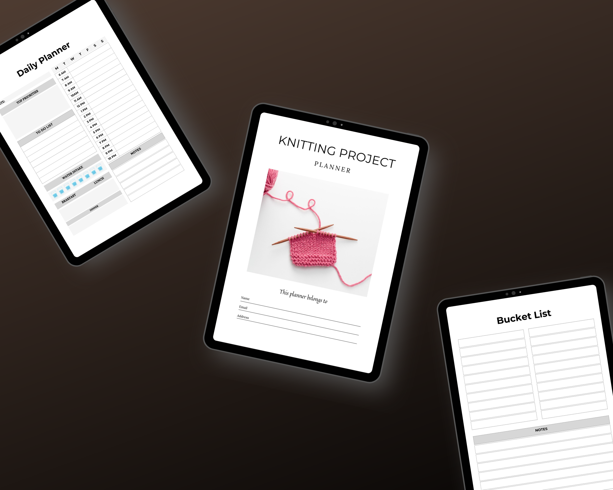 Editable Knitting Project Planner in Canva | Canva Template Pack | Commercial Use