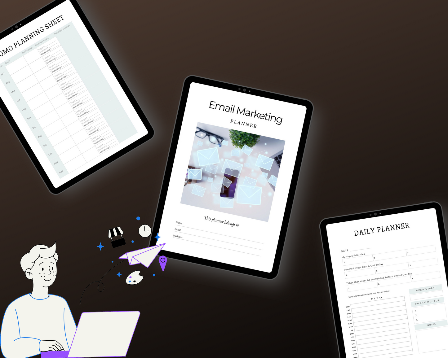 Editable Email Planner Templates in Canva | Marketing Templates