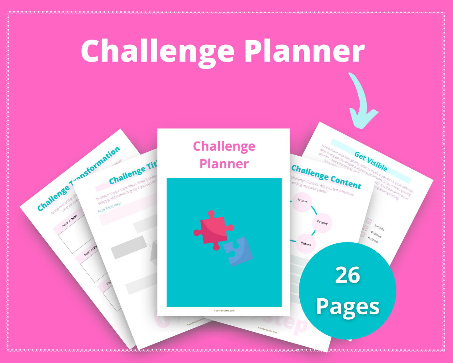 21-Day Challenge Pack in Canva | Irresistible Online Challenge | Email Sequences | Canva Sales Pages
