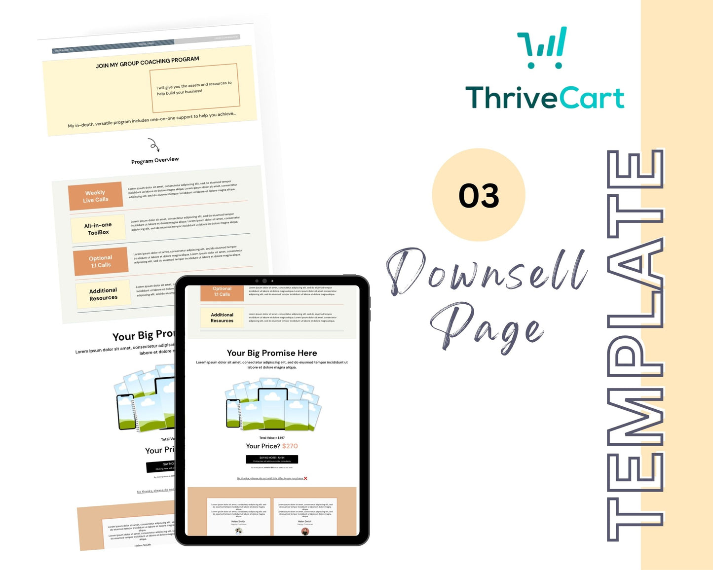 Honey Life Coach ThriveCart 4-Page Sales Funnel Template
