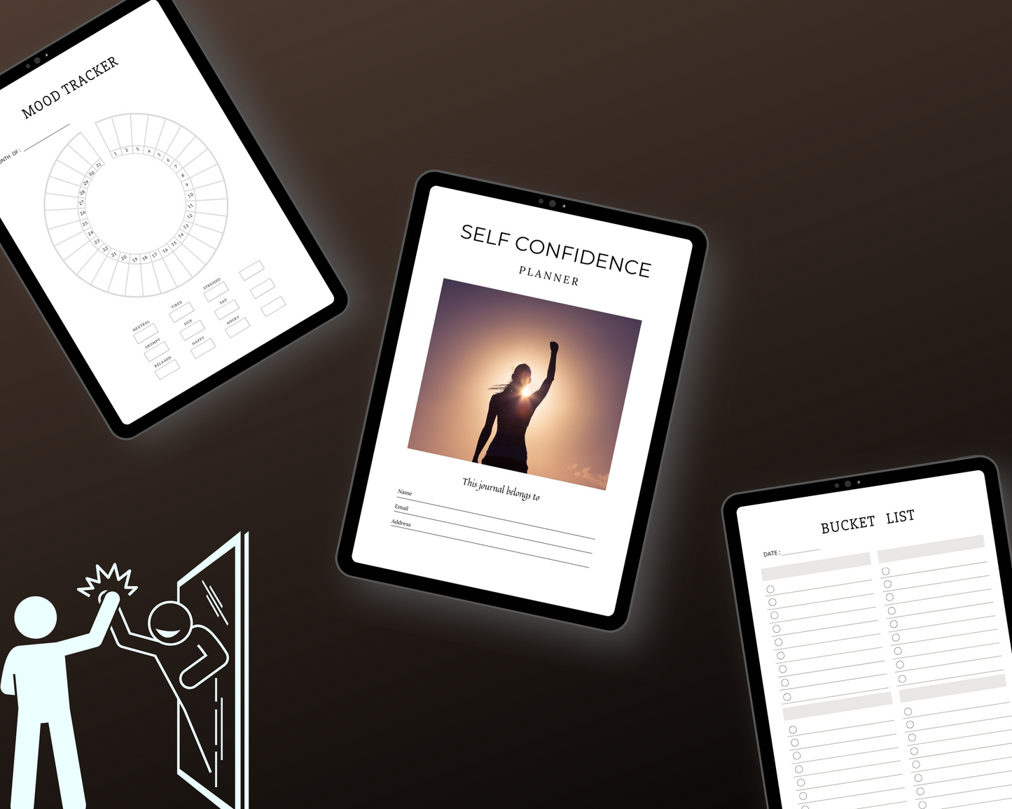 Editable Self Confidence Planner Templates in Canva | Commercial Use