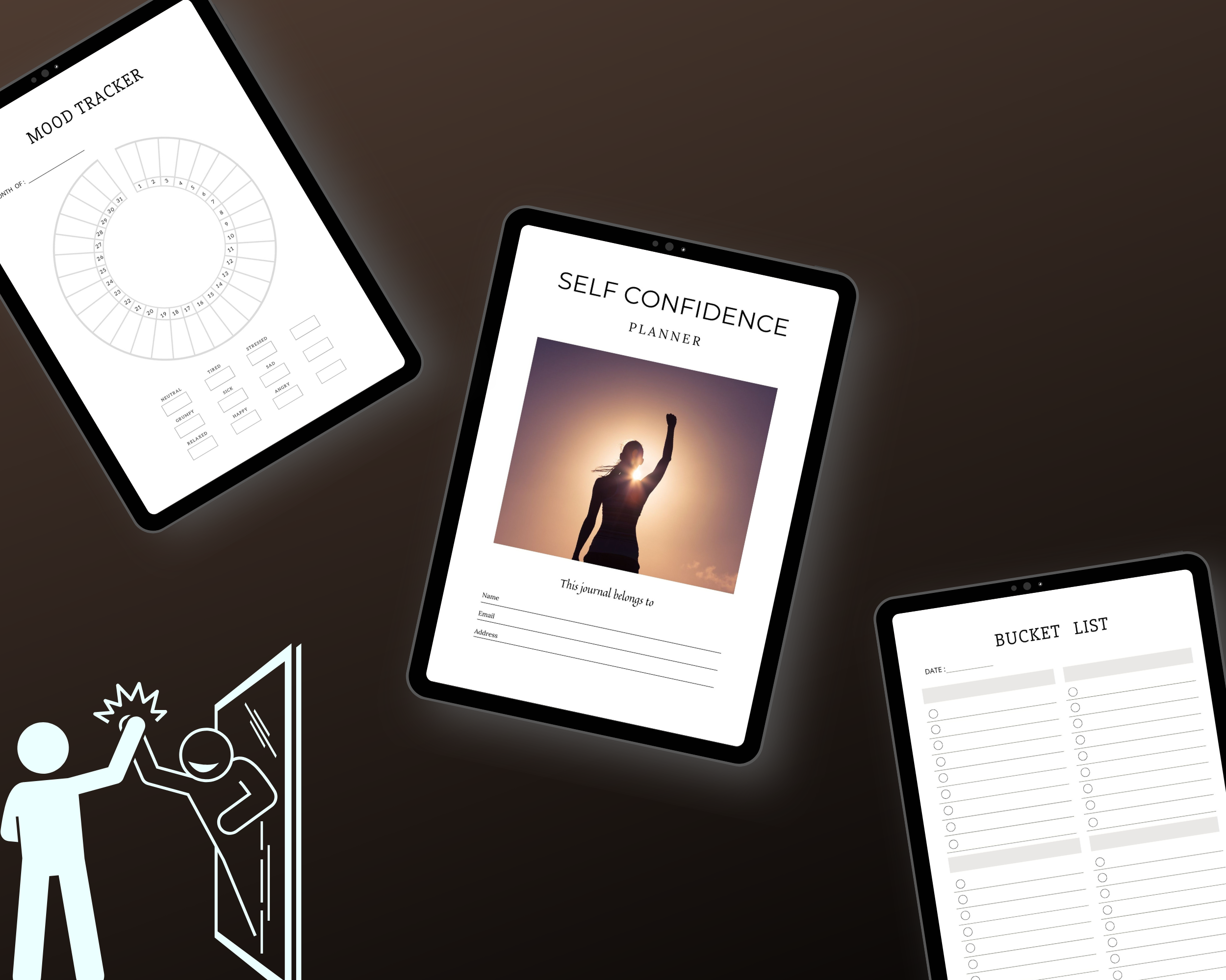 Editable Self Confidence Planner Templates in Canva | Commercial Use