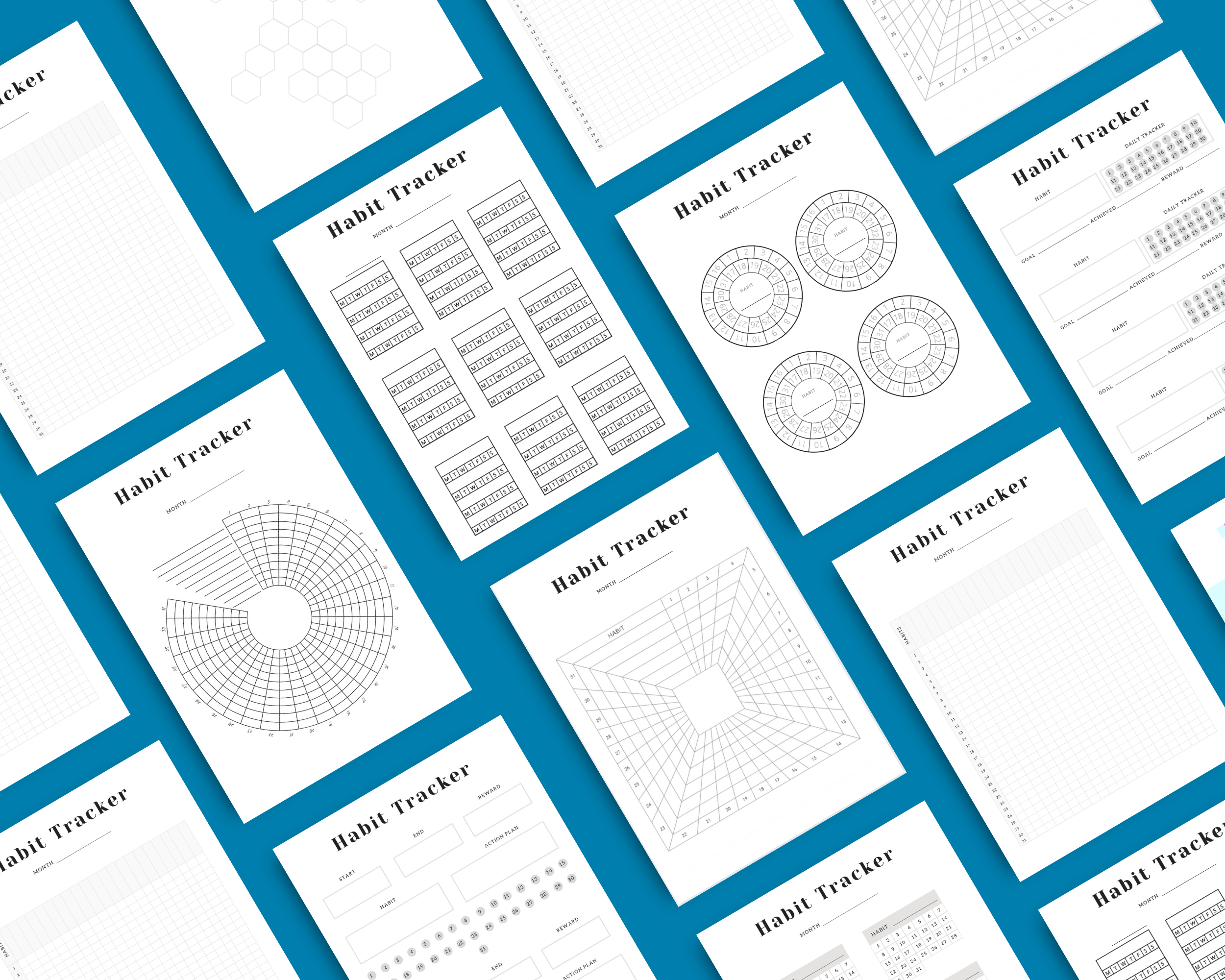 Habit Trackers Canva Templates | Coaching Tool