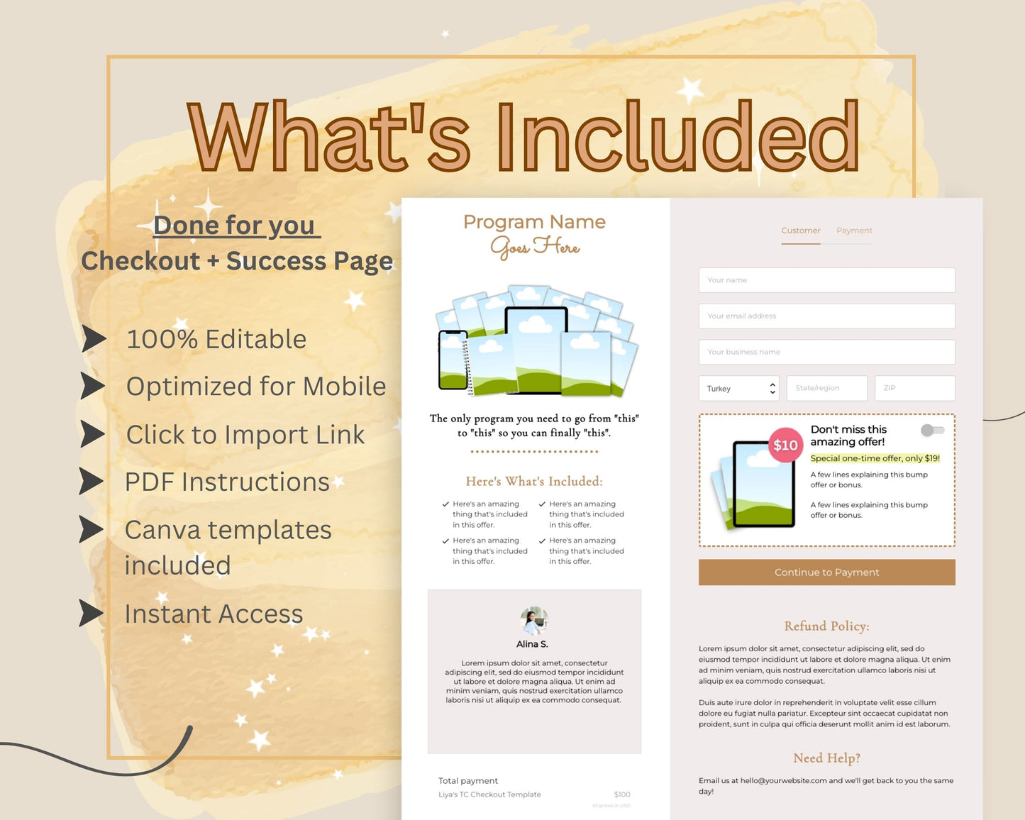 Boho ThriveCart Checkout Template