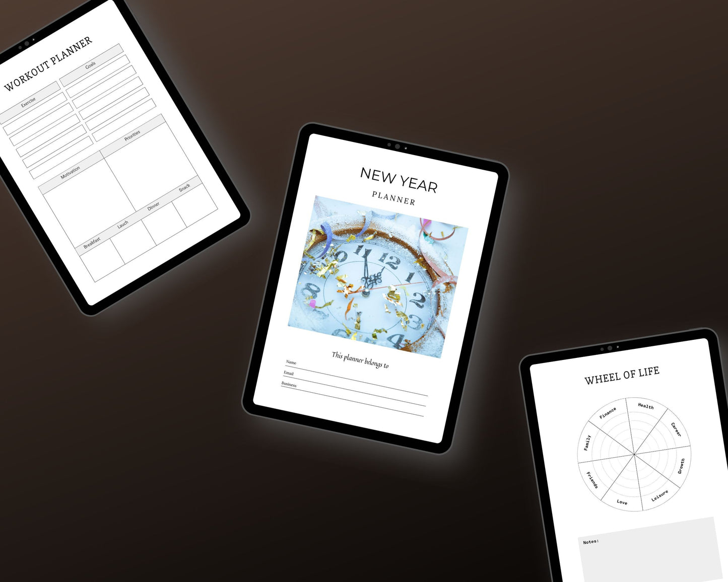 Editable New Year Planner in Canva | Canva Template Pack | New Year Planner Canva | Commercial Use