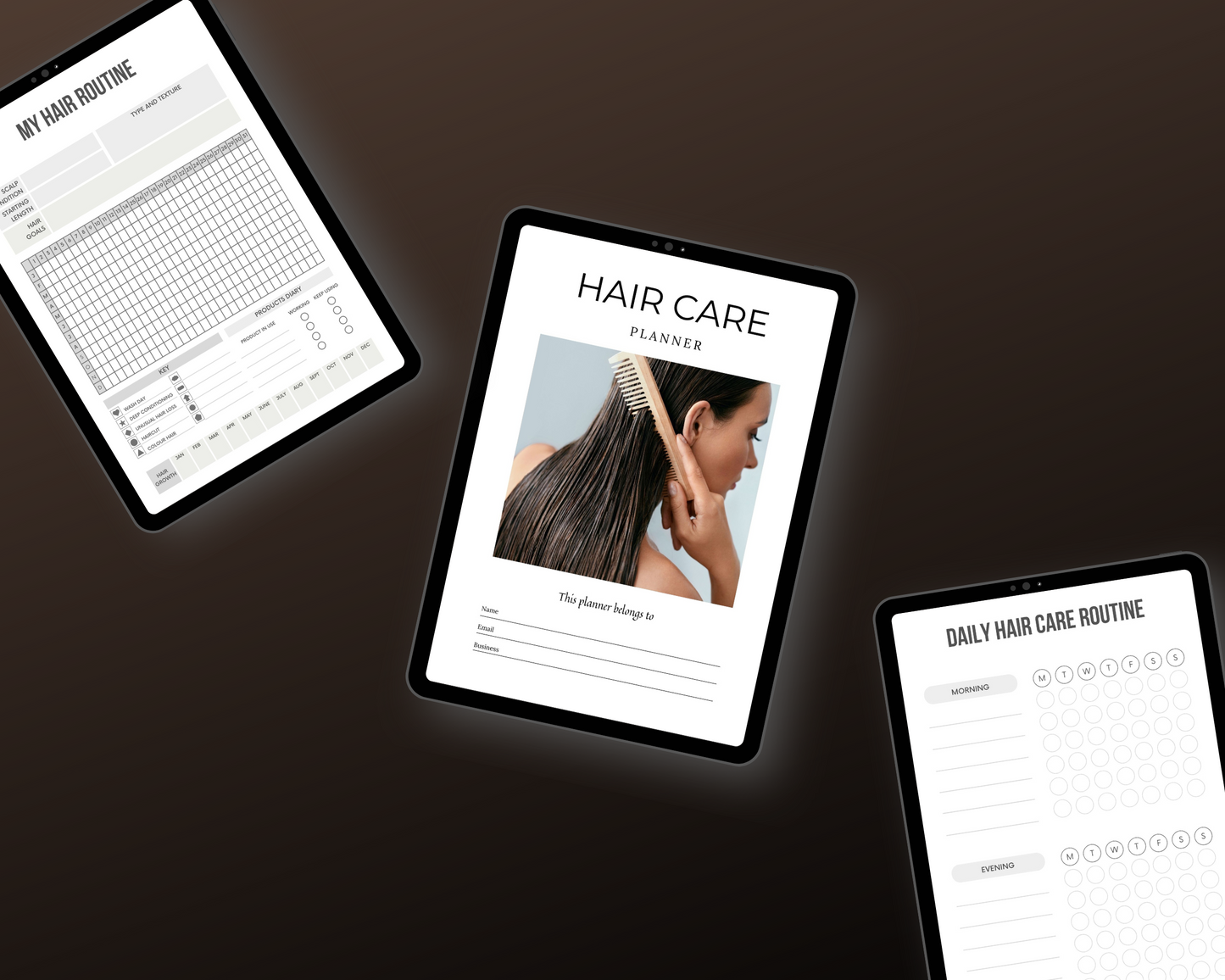 Editable Hair Care Planner in Canva | Canva Template Pack | Commercial Use