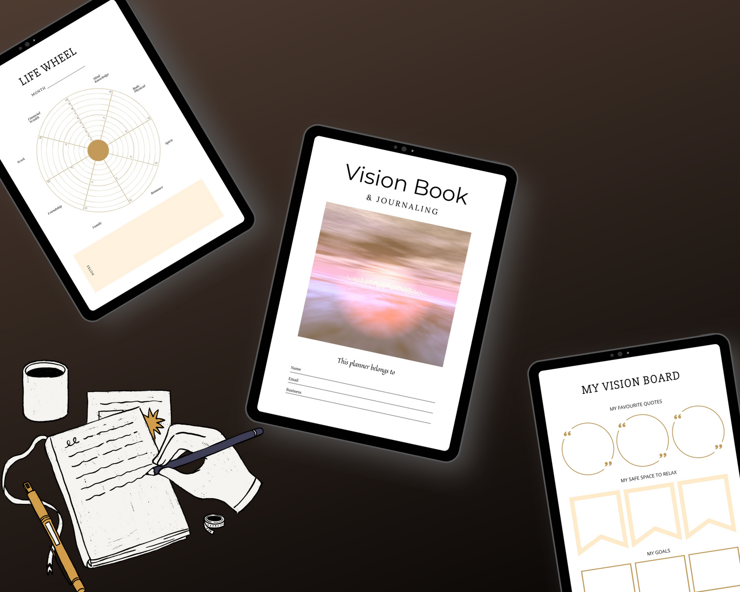 Editable Vision Book Template in Canva | Commercial Use