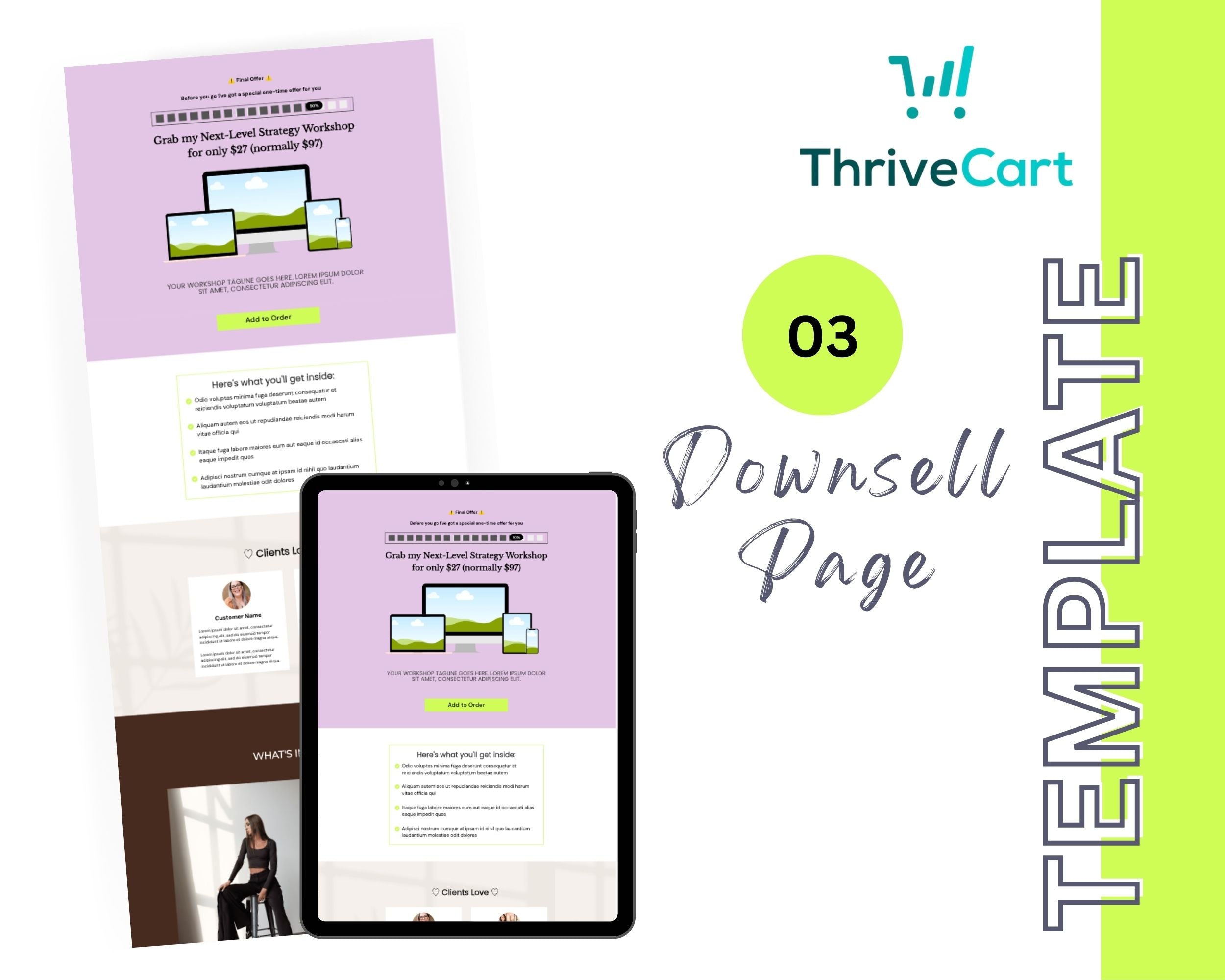 Retro Sales Funnel Template in ThriveCart