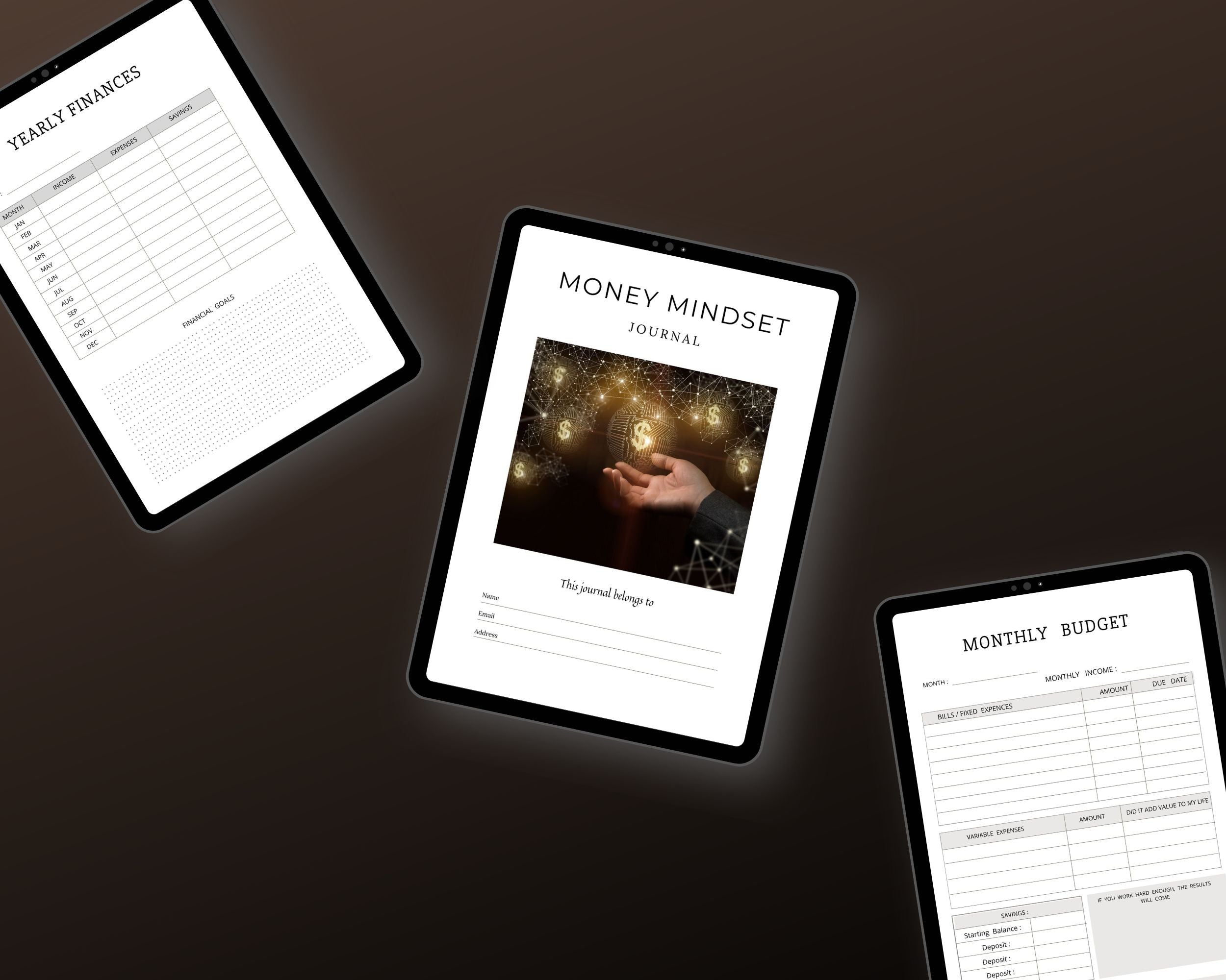 Editable Money Mindset Planner Templates in Canva | Commercial Use