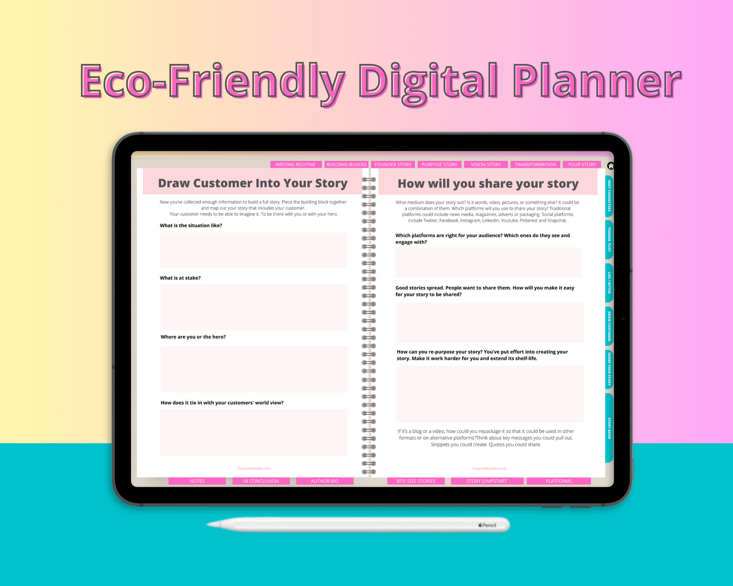 Tell Your Story Digital Workbook | Hyperlinked PDF | Suitable with Goodness & Notability