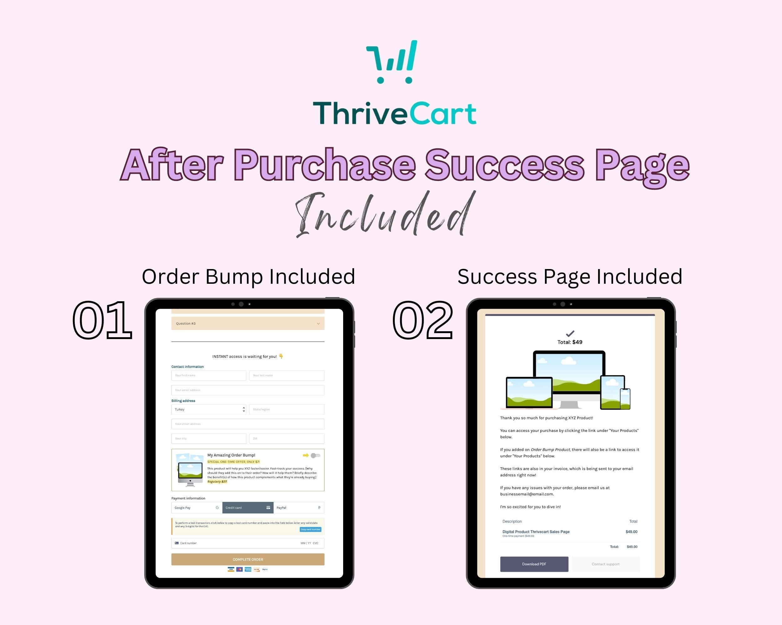 Digital Product Sales Page Template in ThriveCart