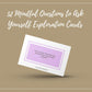 52 Mindful Questions to Ask Yourself Cards | Canva Inspirational Cards | Commercial Use Active