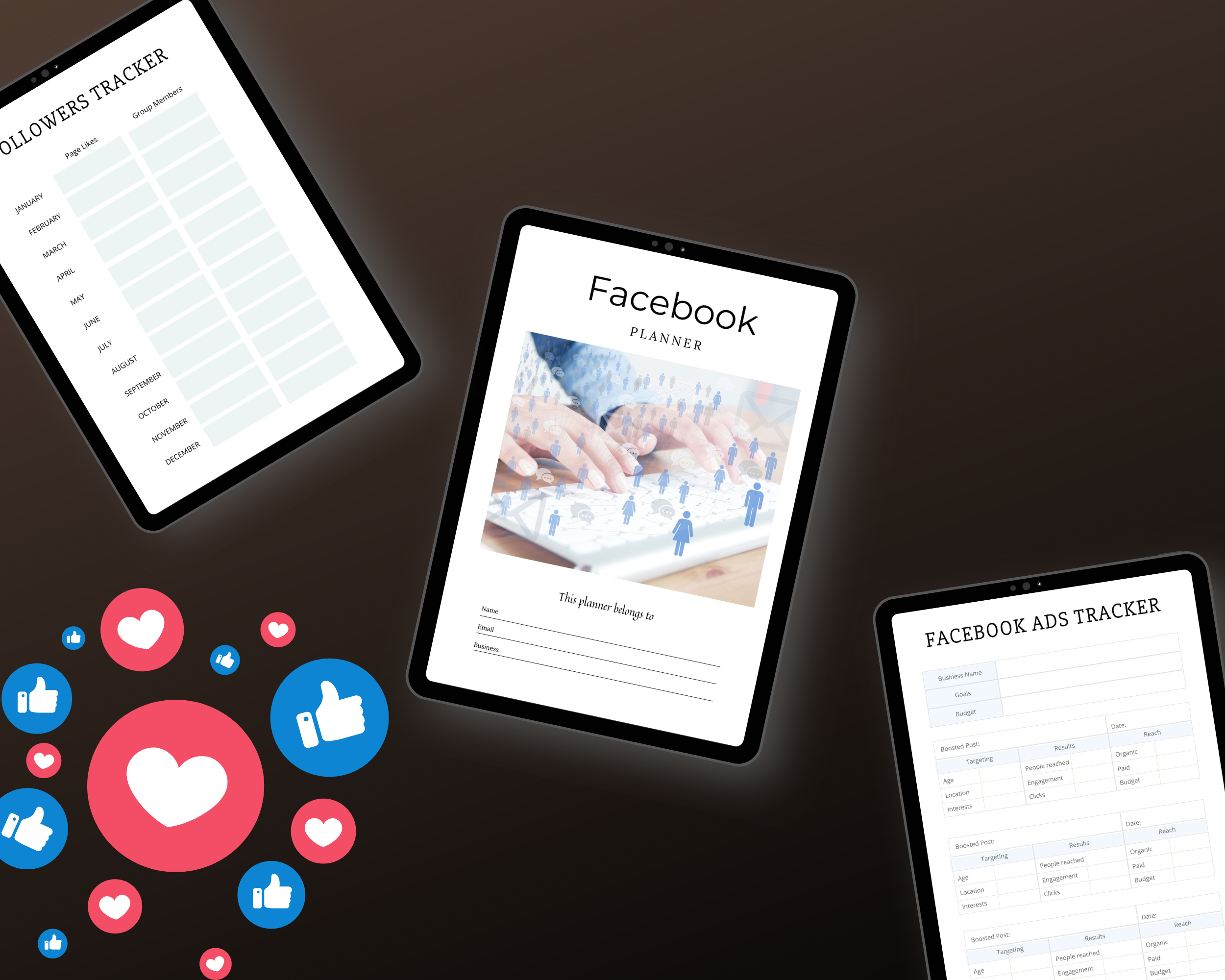 Editable Facebook Planner in Canva | Commercial Use