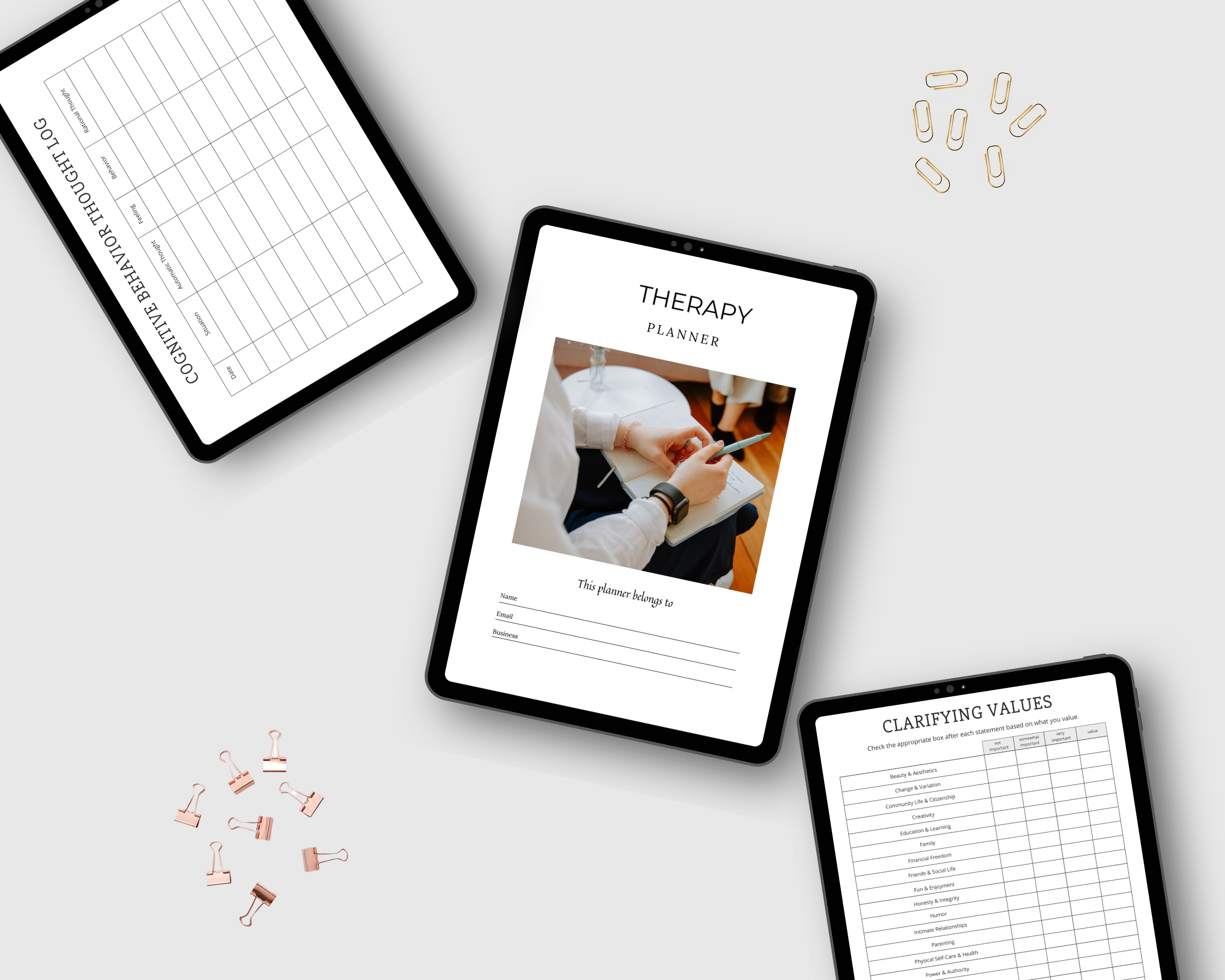 Editable Therapy Planner in Canva | Commercial Use