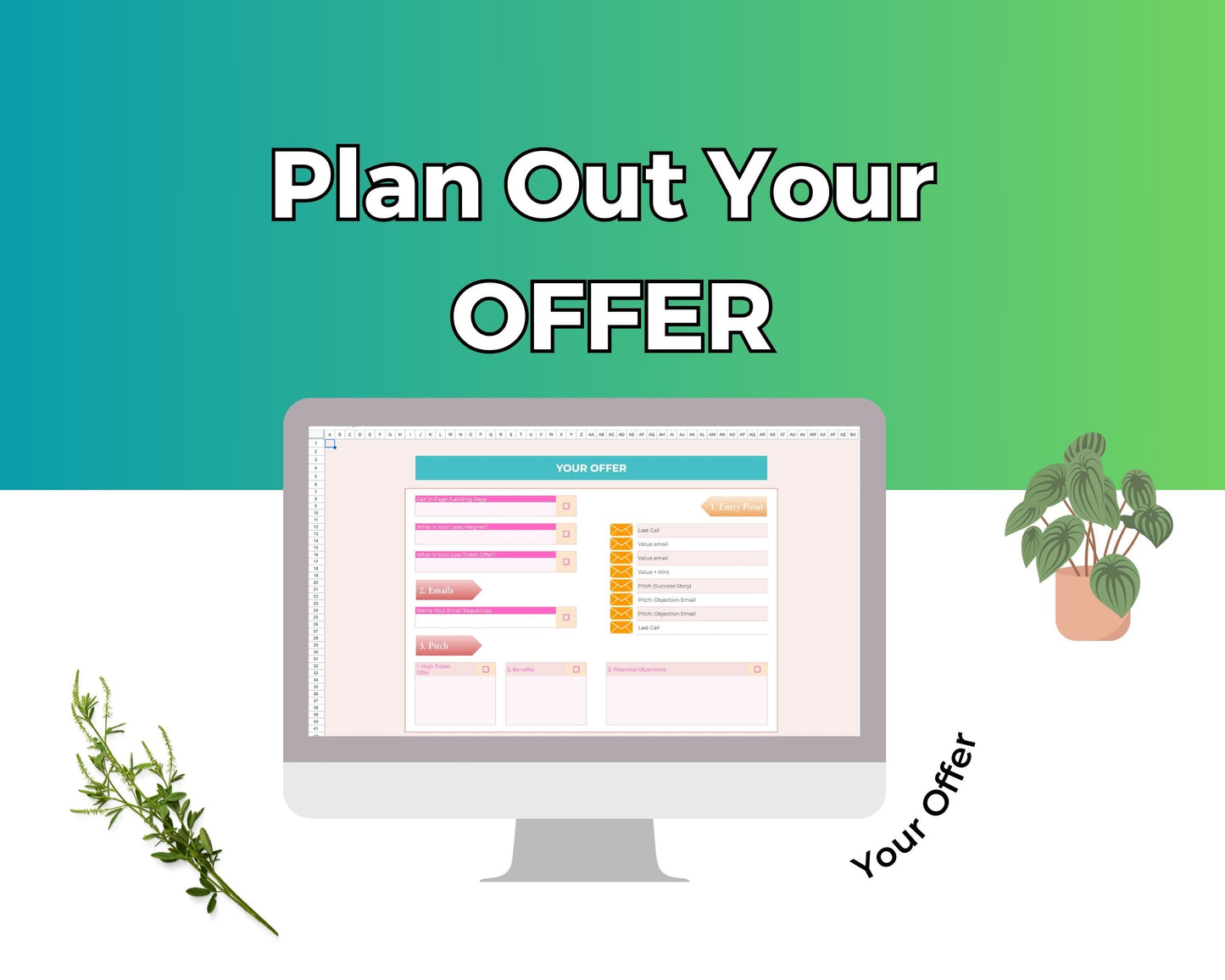 Sales Funnel Planner Google Spreadsheet | Simple Sales Funnel Google Sheets