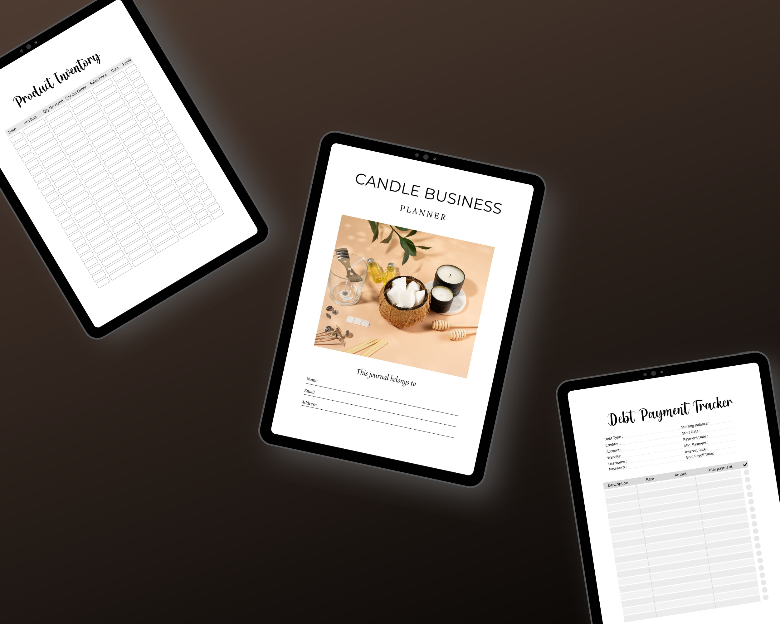 Editable Candle Business Planner in Canva | Canva Template Pack | Commercial Use