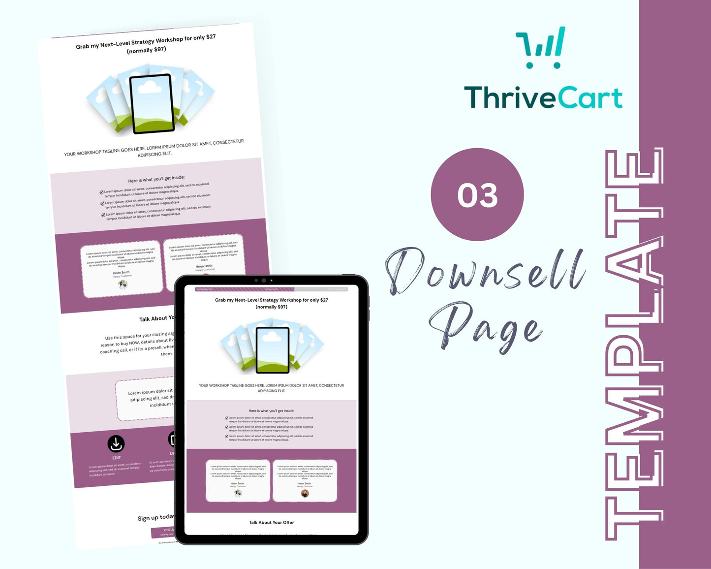 Plum ThriveCart 4-Page Sales Funnel Template