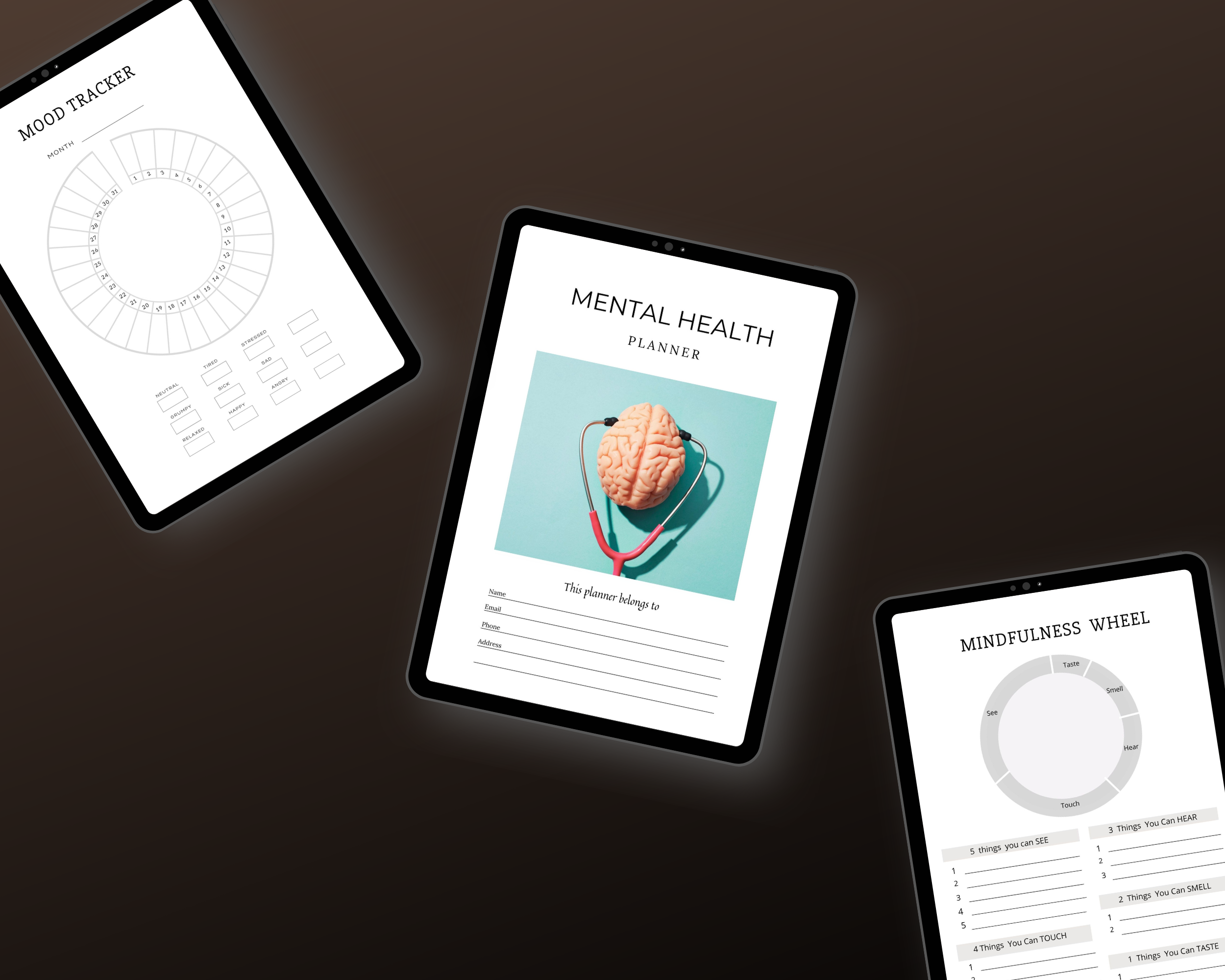 Editable Mental Health Therapy Planner in Canva | Commercial Use