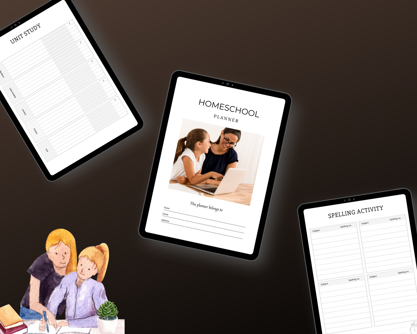 Editable Homeschool Planner in Canva | Commercial Use