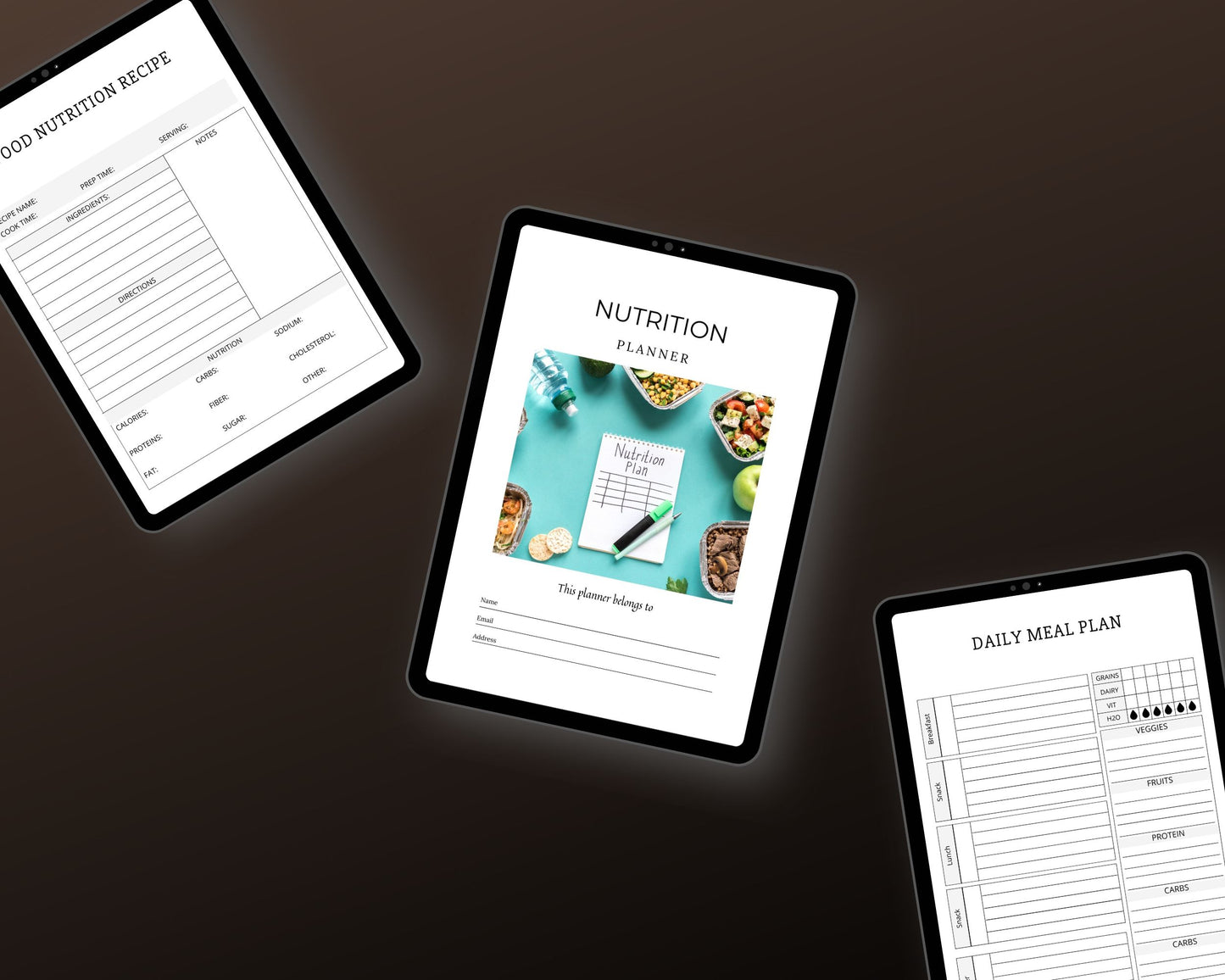Nutrition Planner in Canva | Canva Template Pack | Nutrition Journal Template | Commercial Use