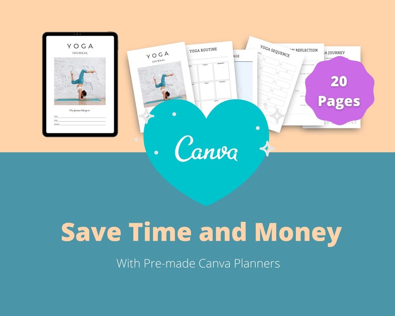 BUNDLE of 7 Wellness Planners in Canva | Customizable | Editable | Commercial Use | Health and Wellness Templates