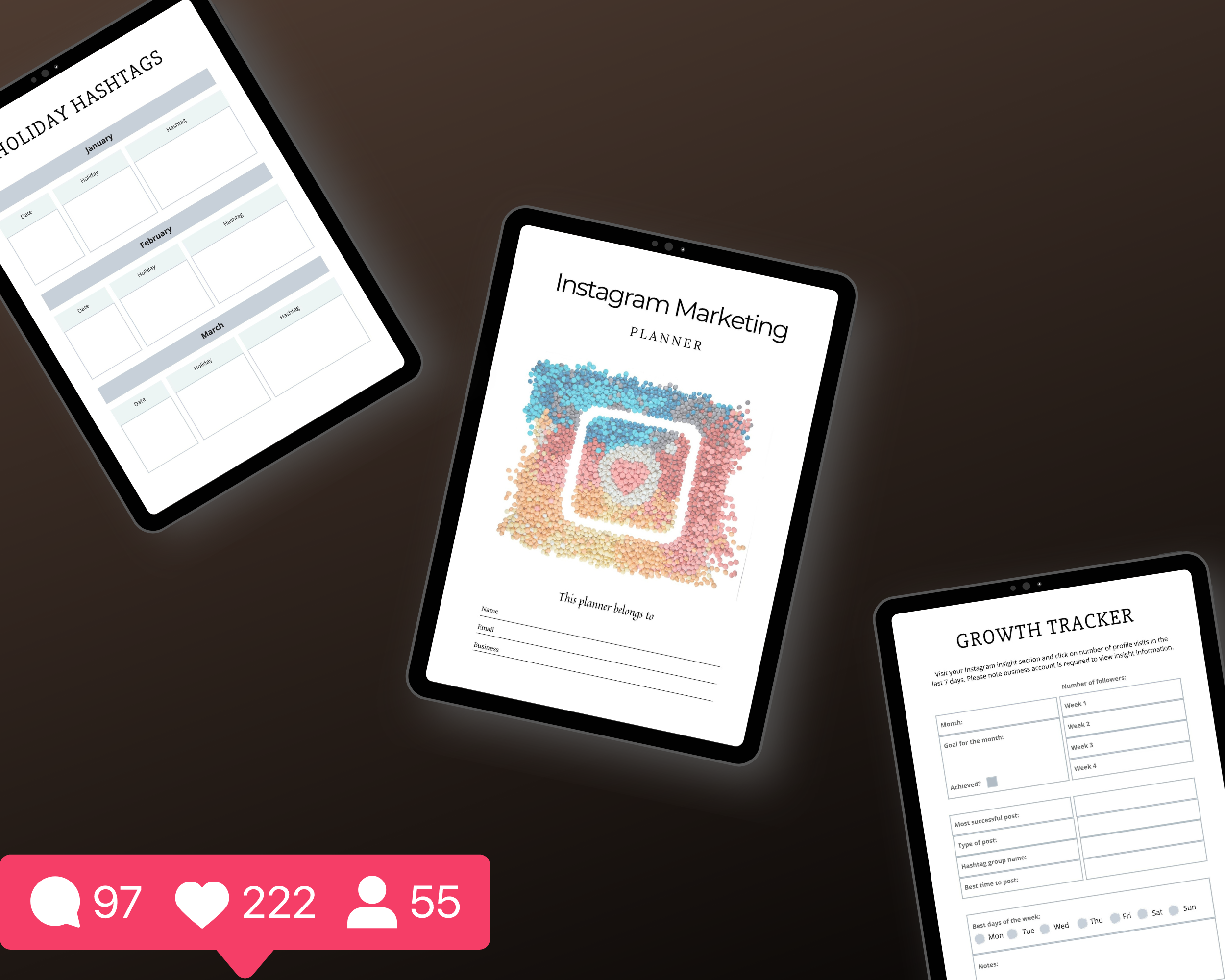 Editable Instagram Planner Templates in Canva | Commercial Use