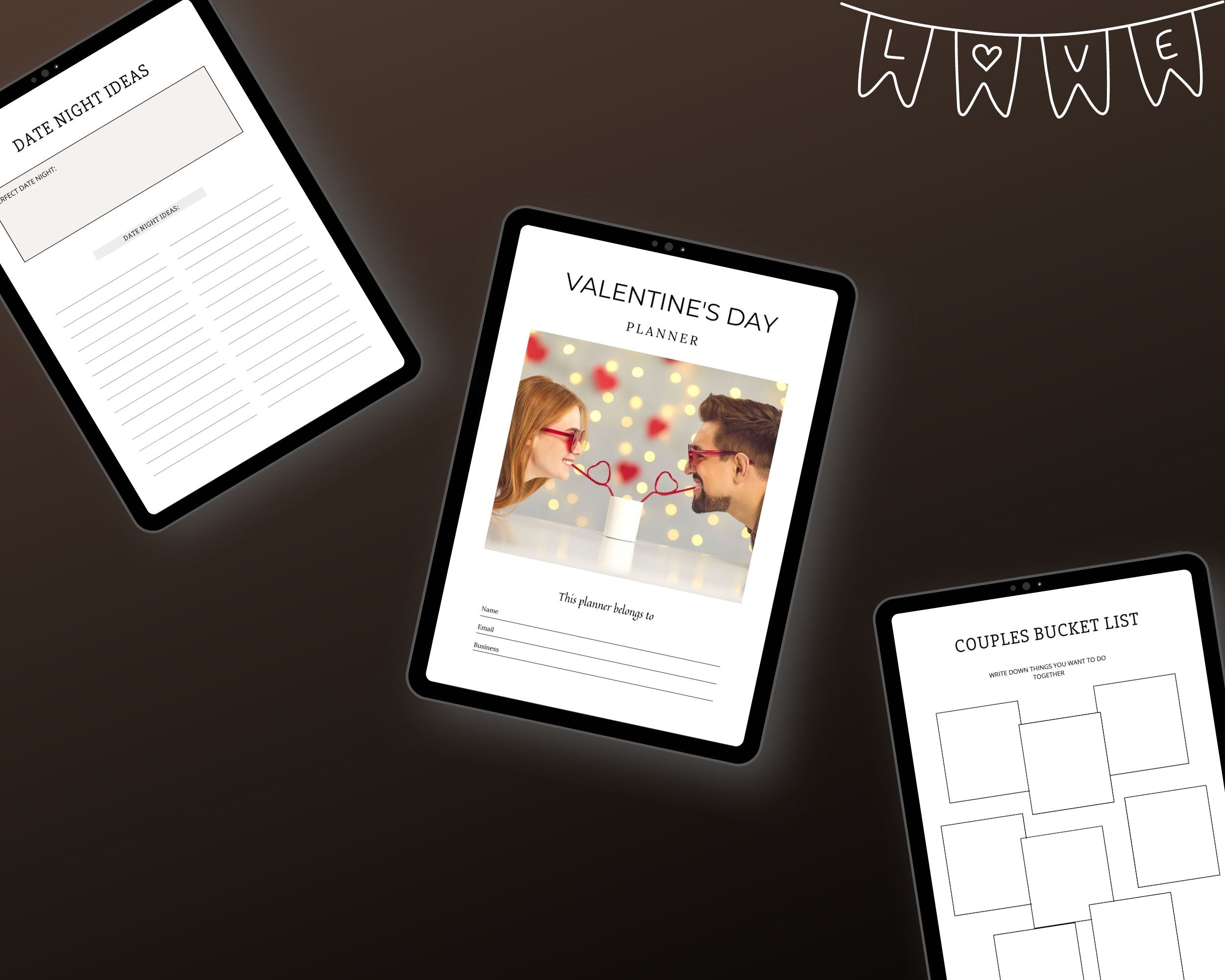 Editable Valentine's Day Planner in Canva | Canva Template Pack | Valentine's Day Planner Canva | Commercial Use