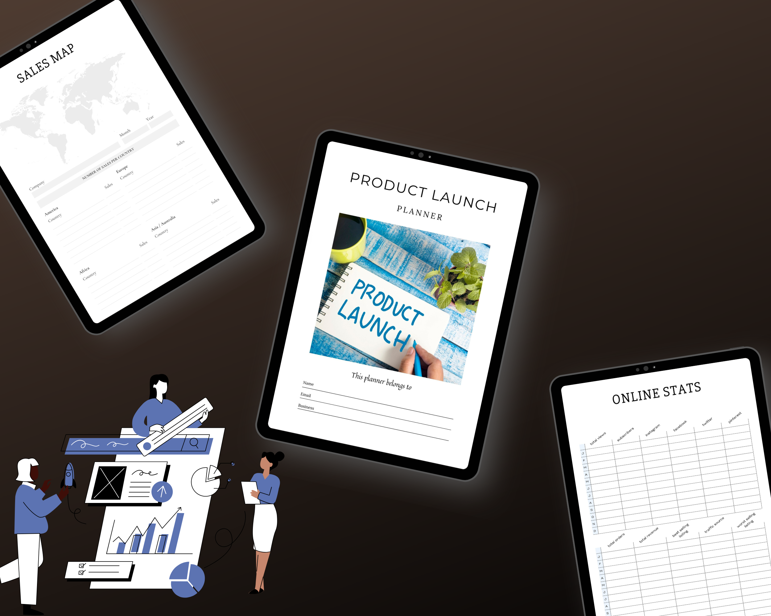 Editable Product Launch Planner Templates in Canva | Commercial Use