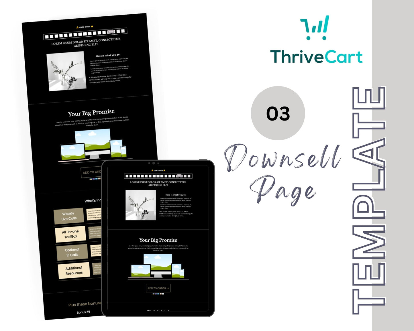 Dark Night Enhanced ThriveCart 4-Page Sales Funnel