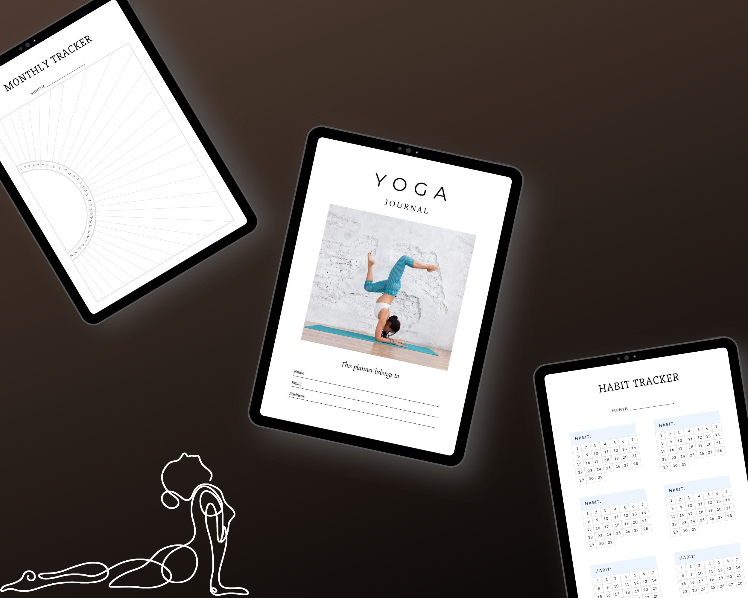 Editable Yoga Journal in Canva | Commercial Use