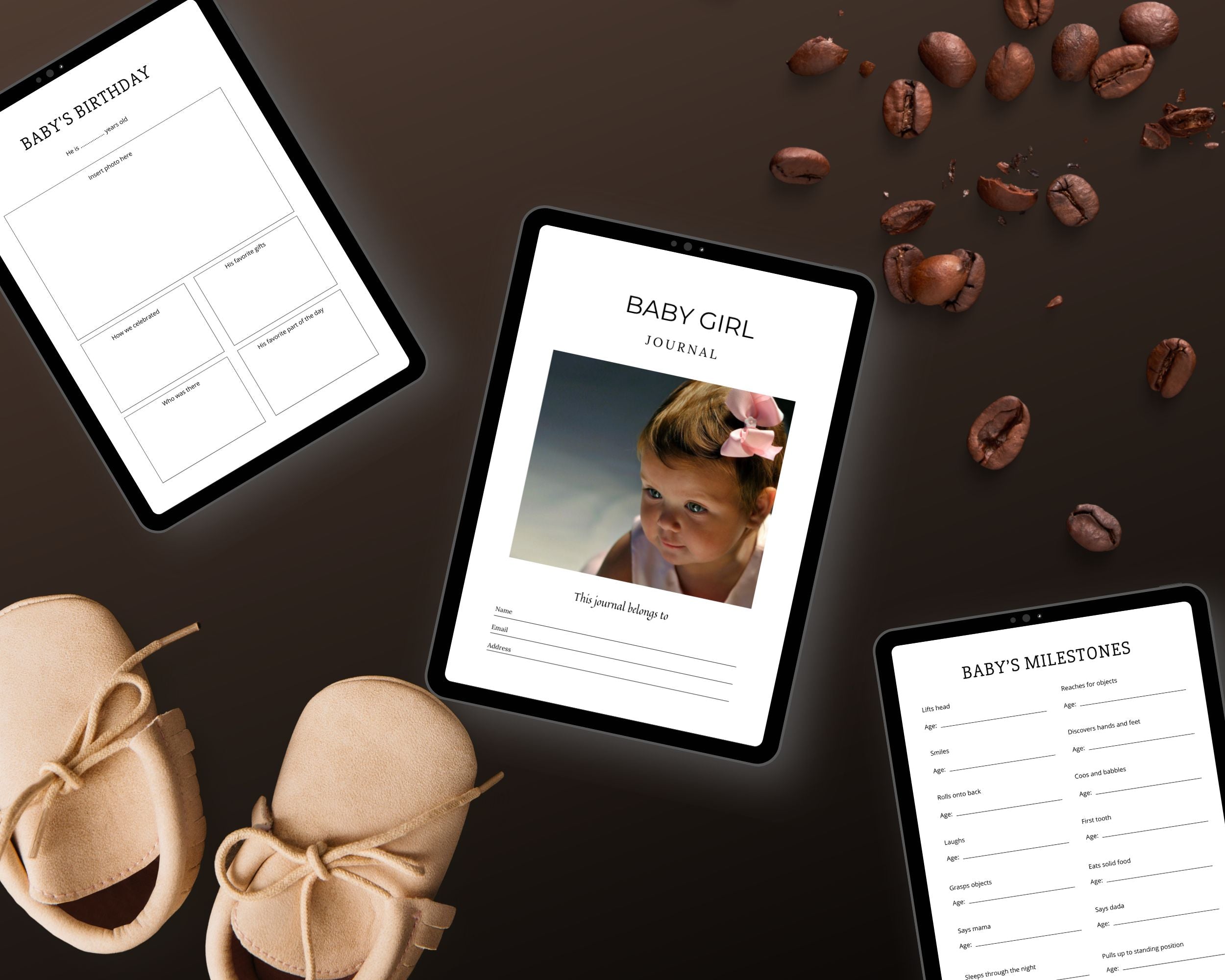 Editable Baby Girl Planner Templates in Canva | Commercial Use